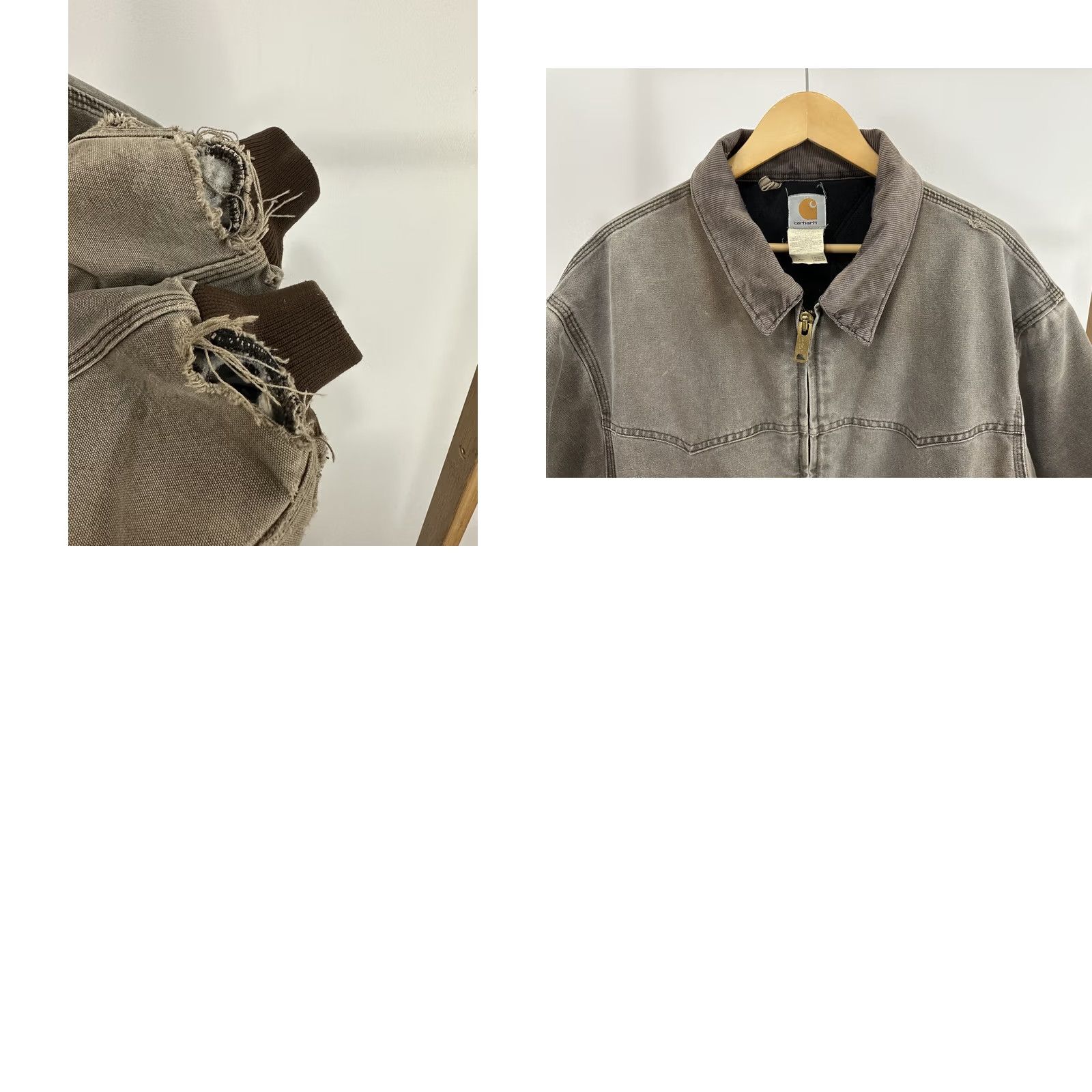 Carhartt VINTAGE Carhartt Jacket Brown Canvas 2XL Workwear Bomber Distressed Faded WIP Santa Fe Sun 0 Size US XXL / EU 58 / 5 - 8 Thumbnail
