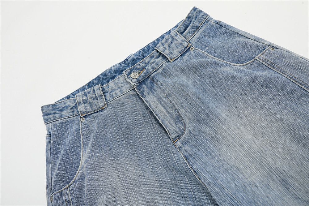 Japanese Brand × Jean Men's hiphop vintage washed deconstructed scimitar jeans Size US 32 / EU 48 - 4 Thumbnail