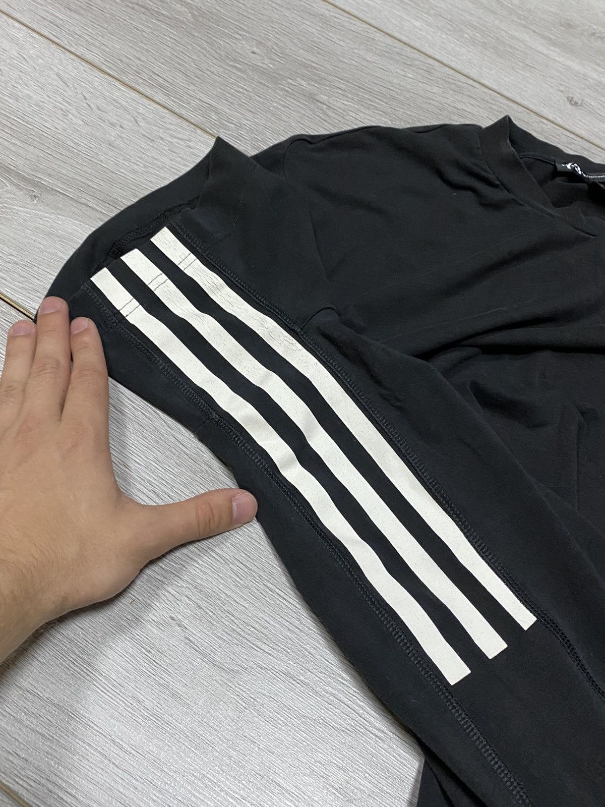 Yohji Yamamoto Y-3 Yohji Yamamoto x Adidas t-shirt three stripes Size US L / EU 52-54 / 3 - 9 Thumbnail
