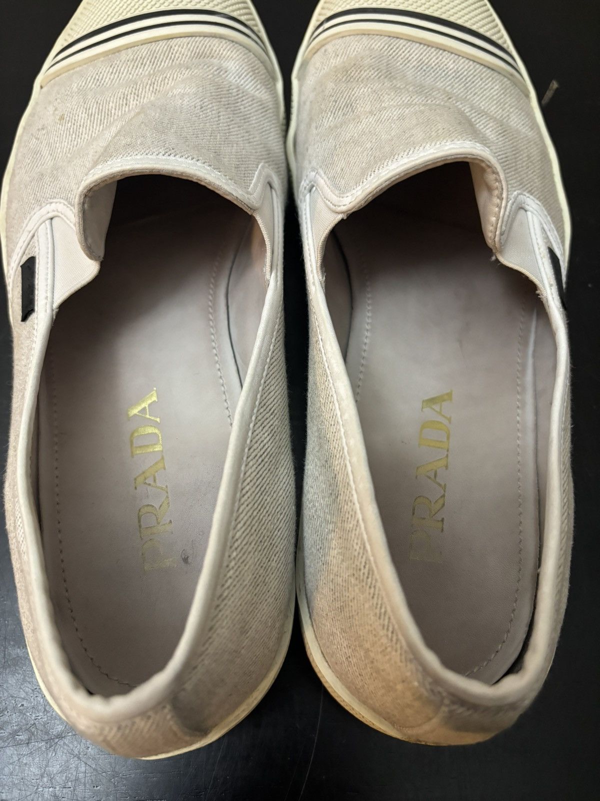 Prada Prada Slip On Denim Sneakers Grey White Size US 9 / EU 42 - 7 Thumbnail