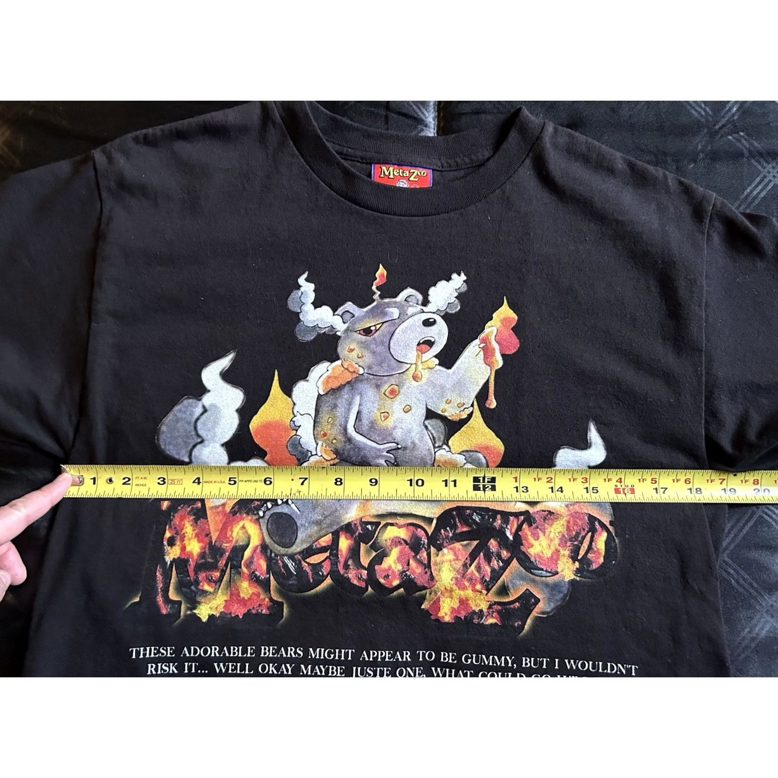 Vintage DBruze x Metazoo CCG LAVA BEAR T-Shirt Black Size M Crew Neck Short Sleeve Mens Cotton Graphic 90s Mythical Size US M / EU 48-50 / 2 - 7 Thumbnail