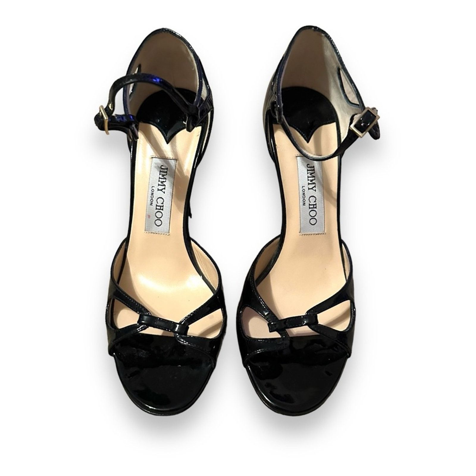 Jimmy Choo Jimmy Choo Octo Patent Leather Glossy Black Stiletto Heels Size US 8 / IT 38 - 2 Thumbnail
