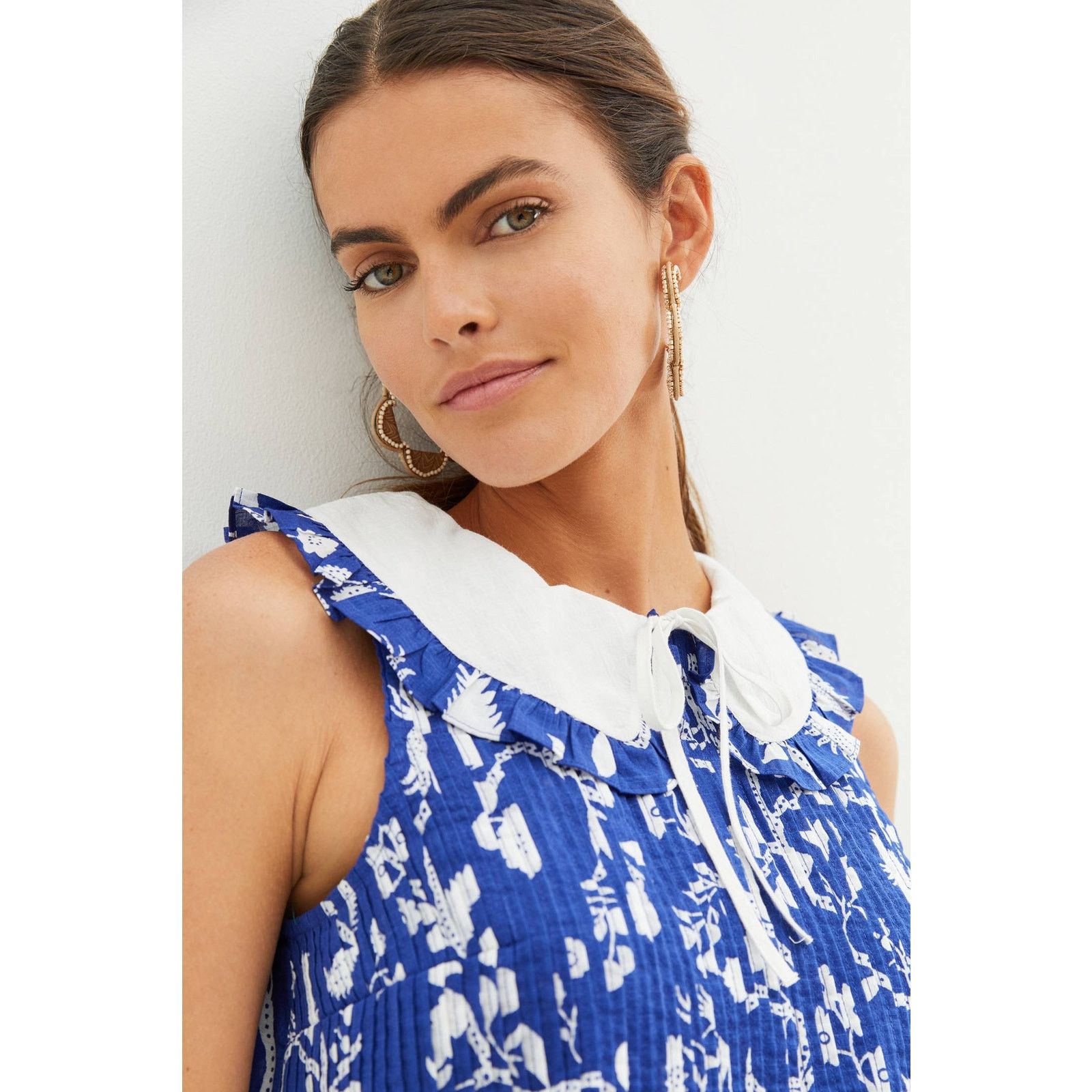 Anthropologie New Anthropologie Maeve Pintucked Blouse $120 SIZE 4 Blue Size S / US 4 / IT 40 - 3 Thumbnail