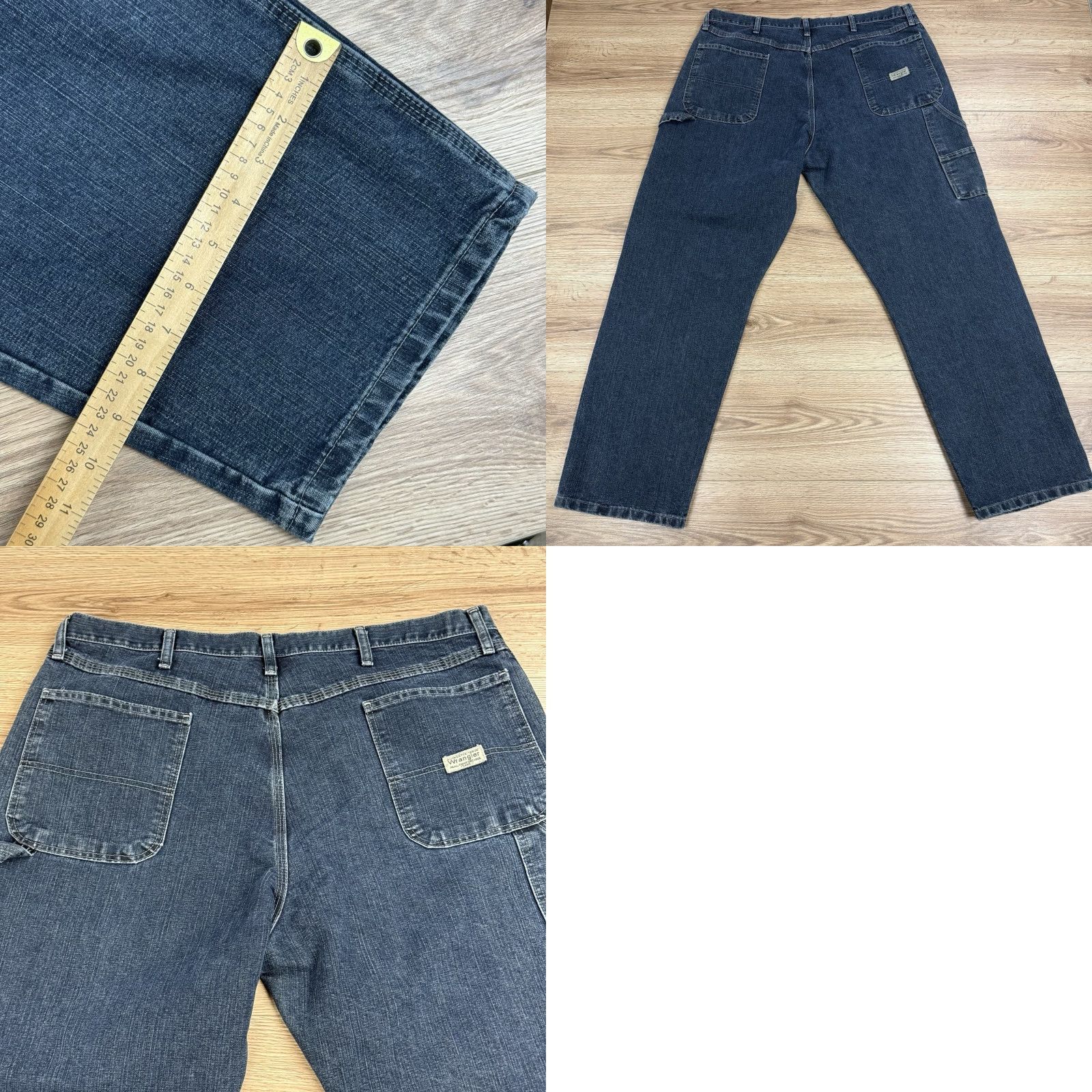 Wrangler VINTAGE Wrangler Jeans Men’s 40x32 Blue Denim Straight 94 LSWQW Grunge Distressed Pockets Baggy 94LSWQW Size US 40 / EU 56 - 8 Thumbnail