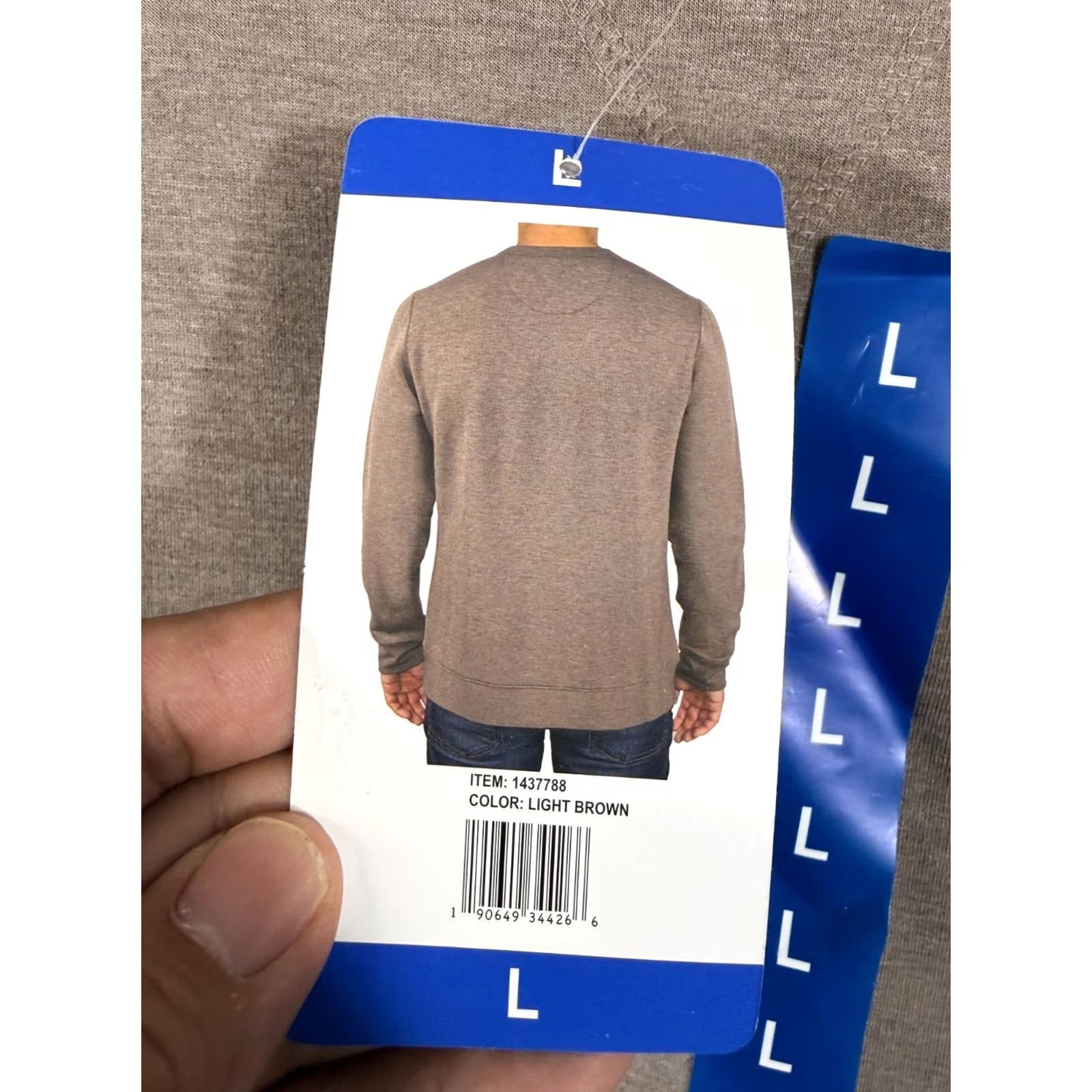 Vintage JACHS Sweatshirt Mens L Light Brown Crew Neck Stretch Long Sleeve Pullover NWT Shirt Mens Size US L / EU 52-54 / 3 - 6 Thumbnail