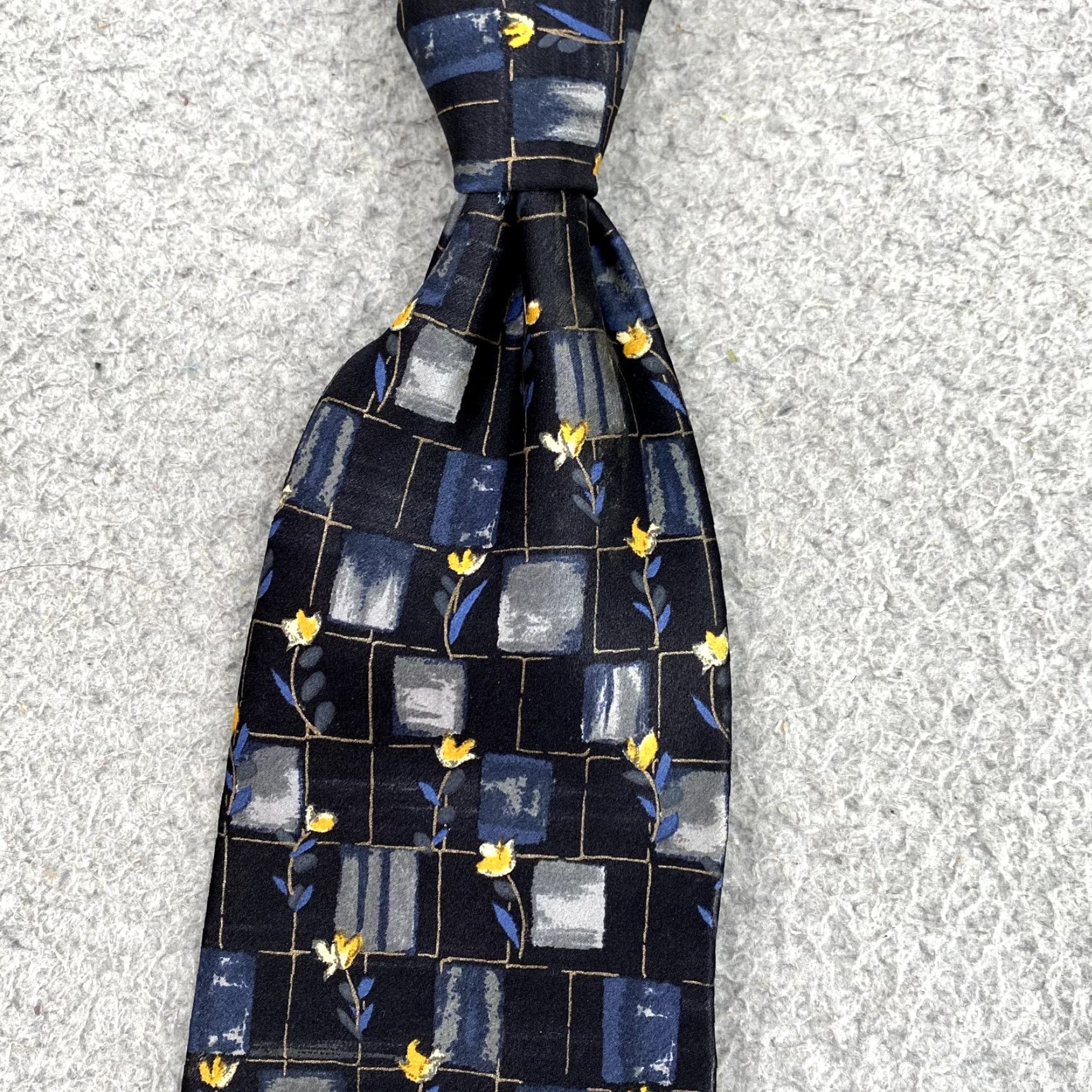 Ermenegildo Zegna ERMENEGILDO ZEGNA Necktie Men's Silk Blue Floral Classic Corpcore Business 90's Size ONE SIZE - 2 Thumbnail