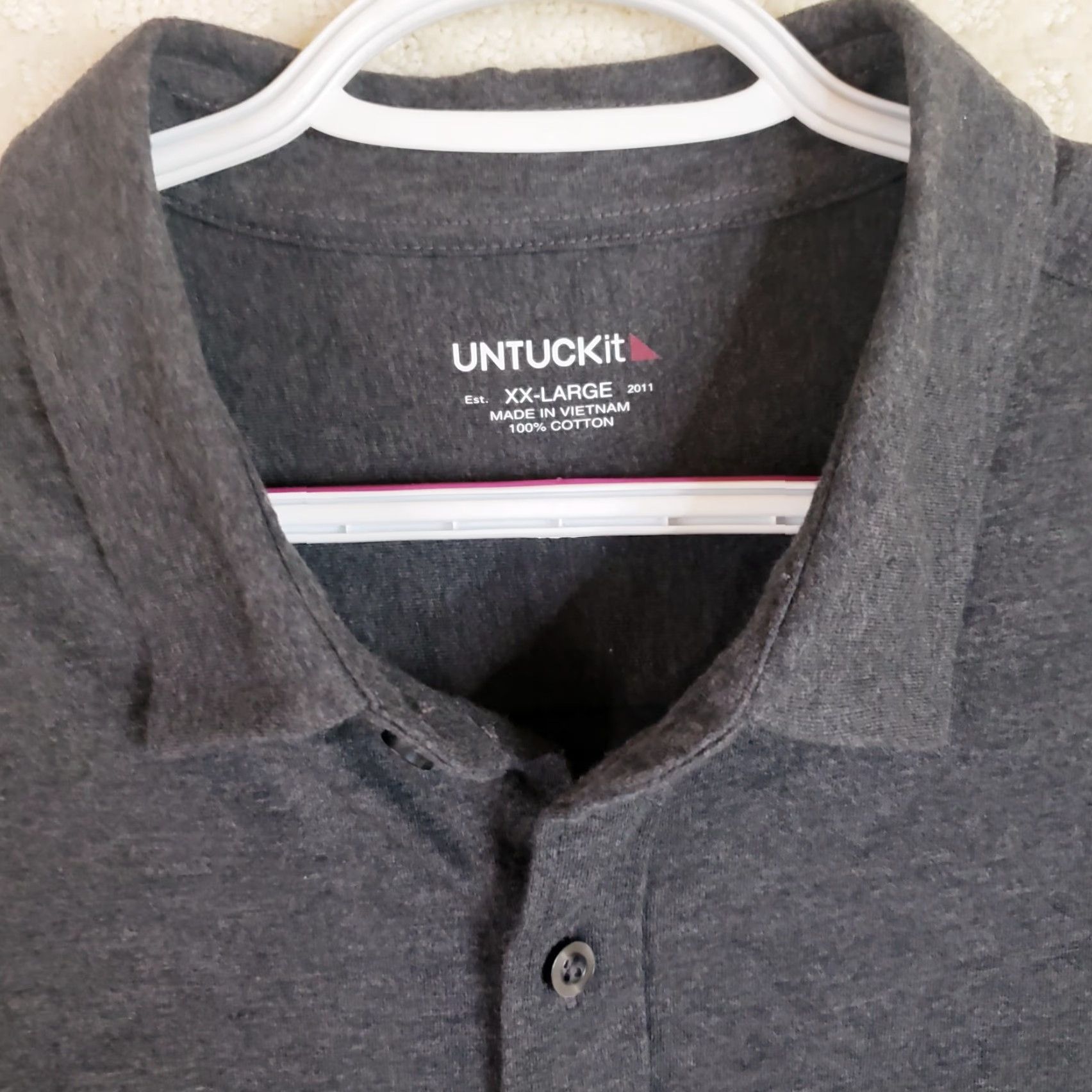 UNTUCKit UNTUCKit Button Up Shirt 2XL Mens Long Sleeve Gray Soft Jersey Like Material Shirt Size US XXL / EU 58 / 5 - 4 Thumbnail