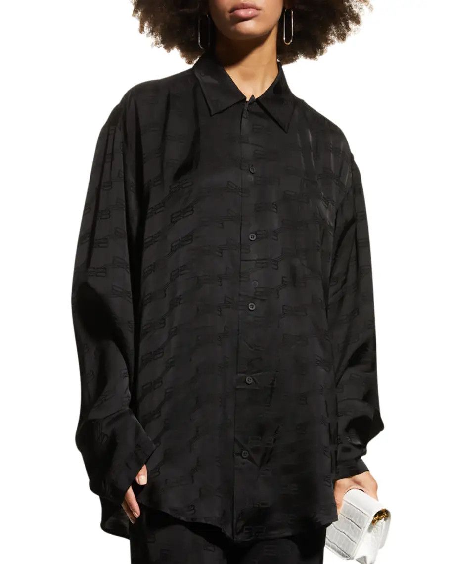 Balenciaga o1la1rc1a0924 Shirt in Black Size XS / US 0-2 / IT 36-38 - 2 Thumbnail