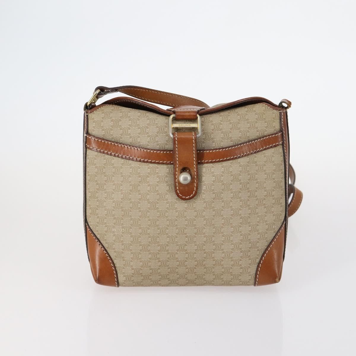 Celine CELINE Macadam Canvas Shoulder Bag Pvc Beige Gold Size ONE SIZE - 2 Thumbnail