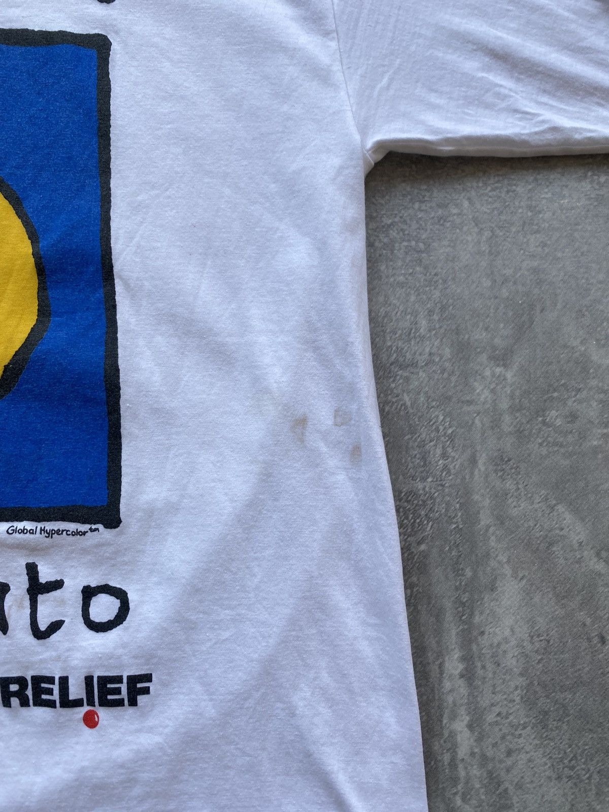 Stella McCartney × Vintage Vintage 1992 Red Nose Day Comic Relief Streetwear White Tee Size US M / EU 48-50 / 2 - 5 Thumbnail