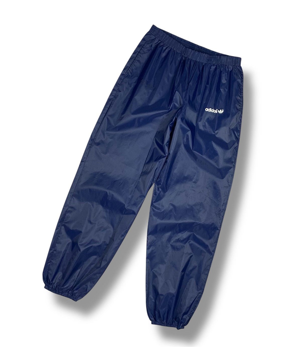 Vintage Adidas Originals Nylon Track Pants Navy Blue