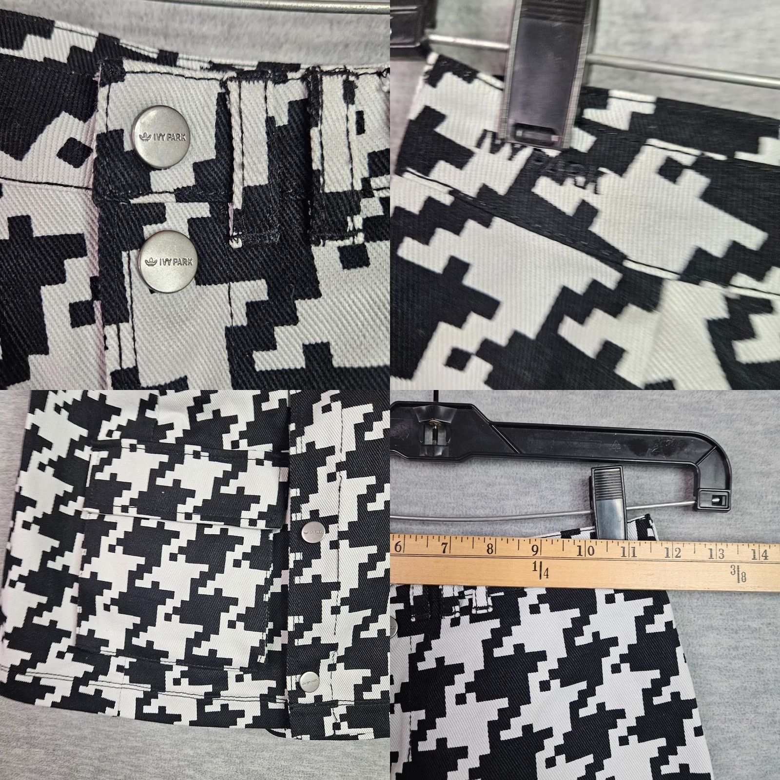 Adidas Adidas Ivy Park Houndstooth Cargo Skirt XS UK 6 Multicolor Womens Size 26" / US 2 / IT 38 - 8 Thumbnail