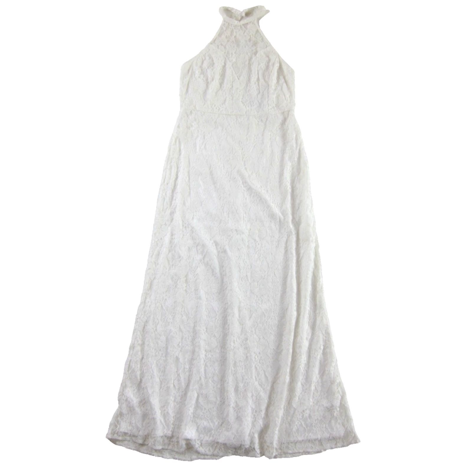 Lulus Lulus Dress NWT Ivory Lace Sleeveless Long Halter Mock Neck Wedding XL Size XL / US 12-14 / IT 48-50 - 2 Thumbnail