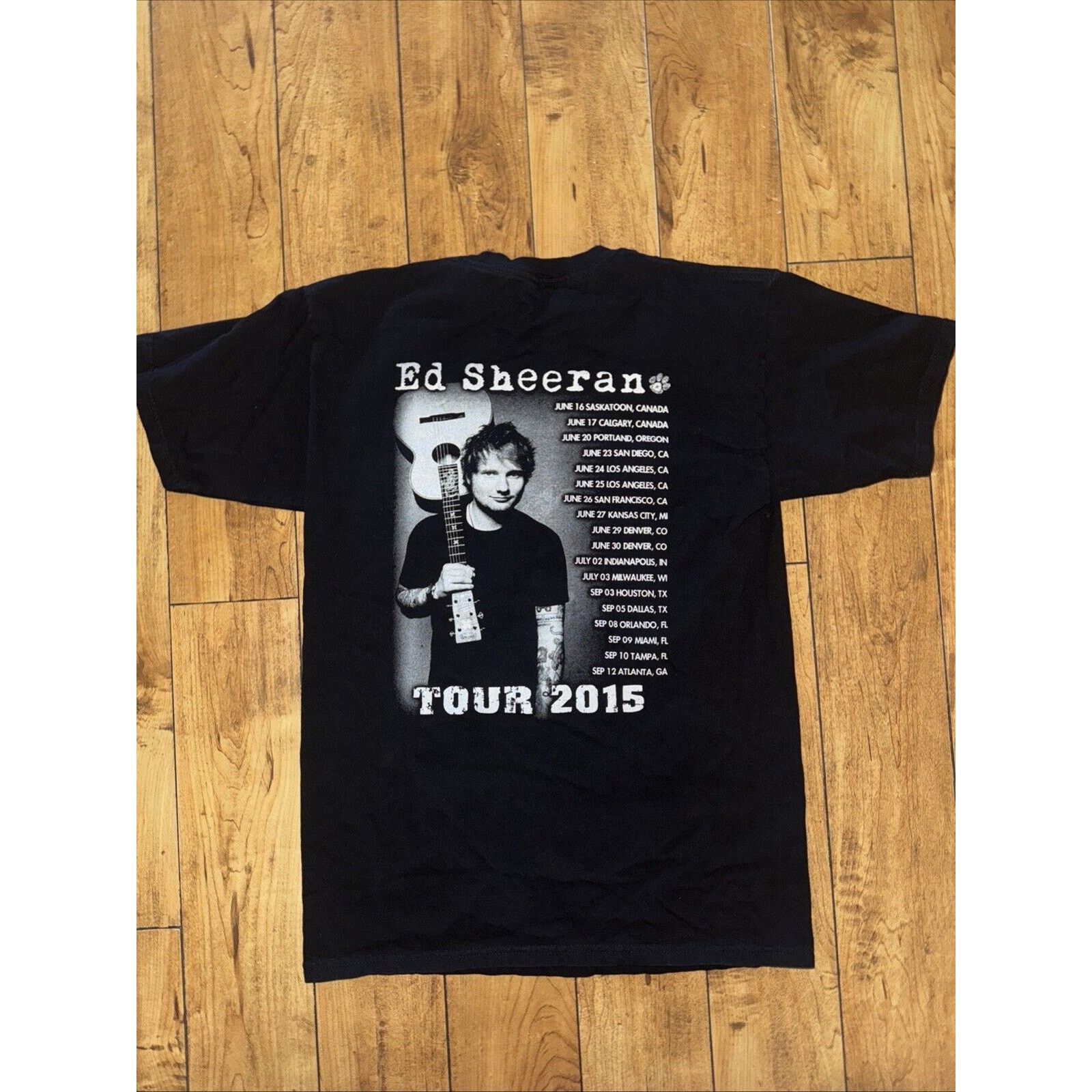 Band Tees × Vintage Ed Sheeran 2015 Tour T-Shirt Black M 18x27.5 Size US M / EU 48-50 / 2 - 4 Thumbnail