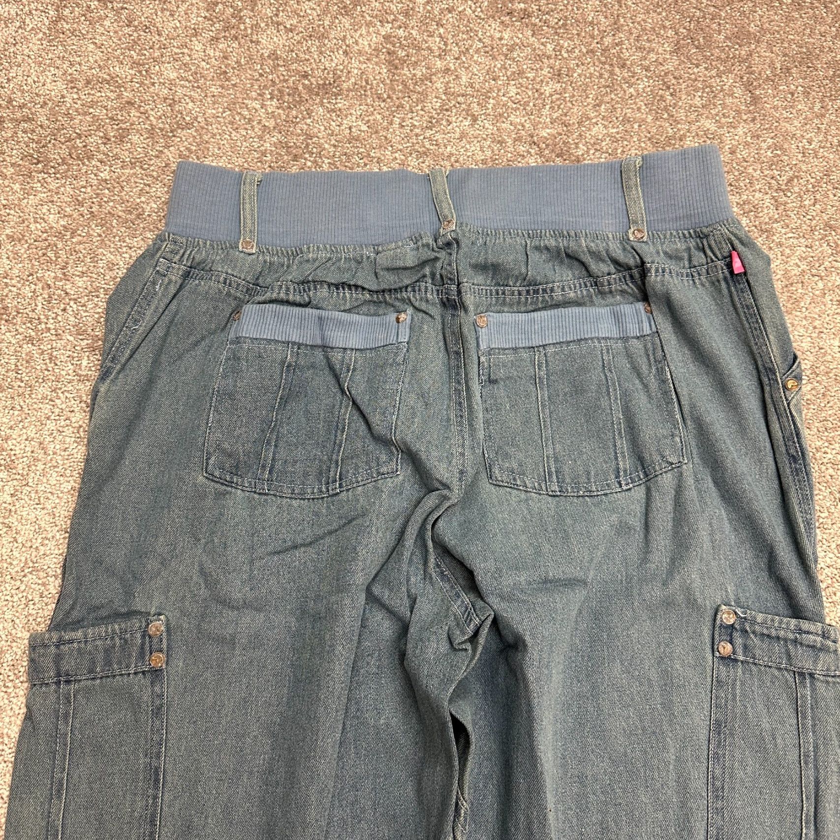 Vintage Woman Within Jeans Women 16W Blue Cargo Straight 34x29 Modern Fit Size 38" / US 16 / IT 52 - 4 Thumbnail