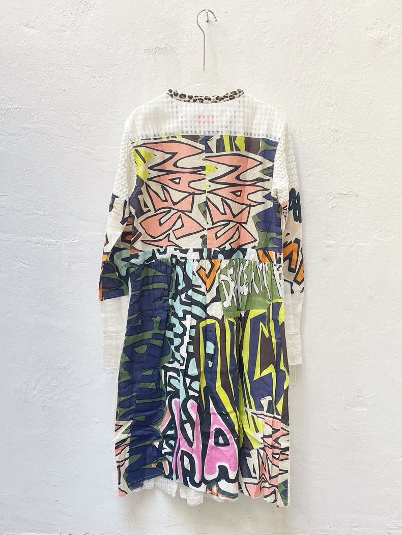 Comme des Garcons Nozomi Ishiguro Graffiti Patchwork Dress- DMC Size US M / EU 48-50 / 2 - 1 Thumbnail