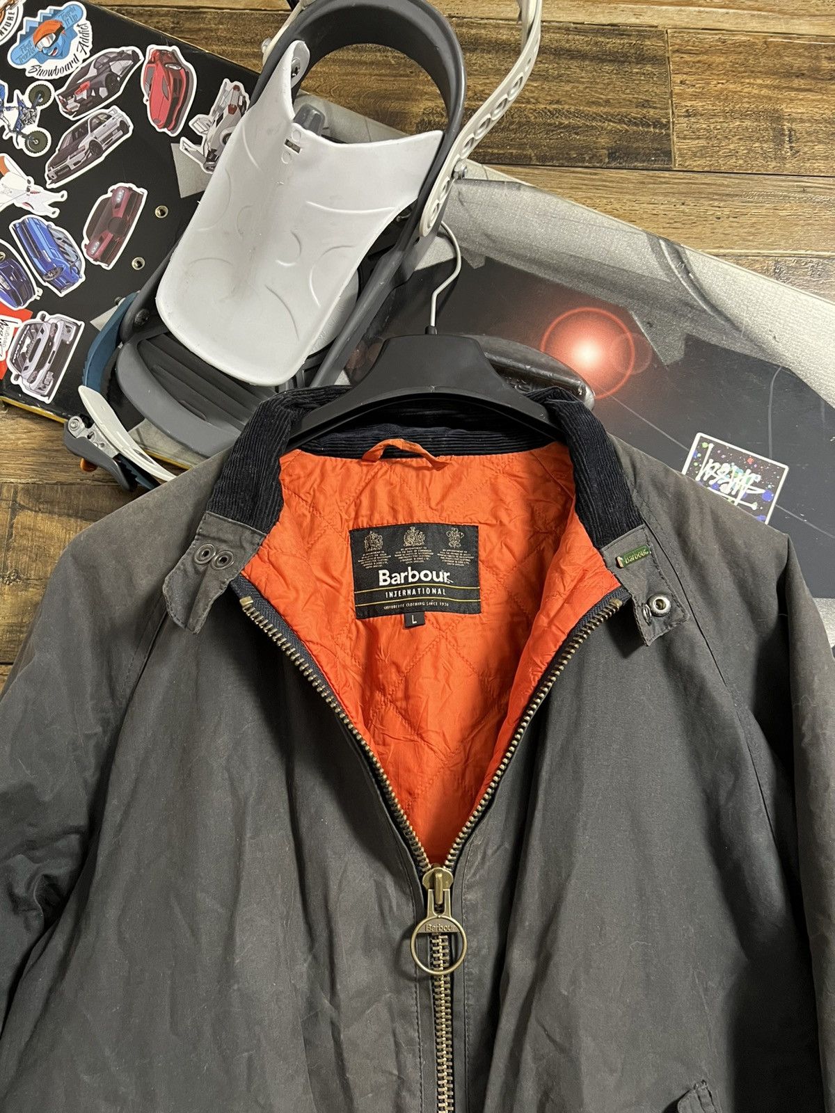 Barbour Barbour International Wax Cotton Bomber Jacket Lining Men L Size US L / EU 52-54 / 3 - 11 Thumbnail