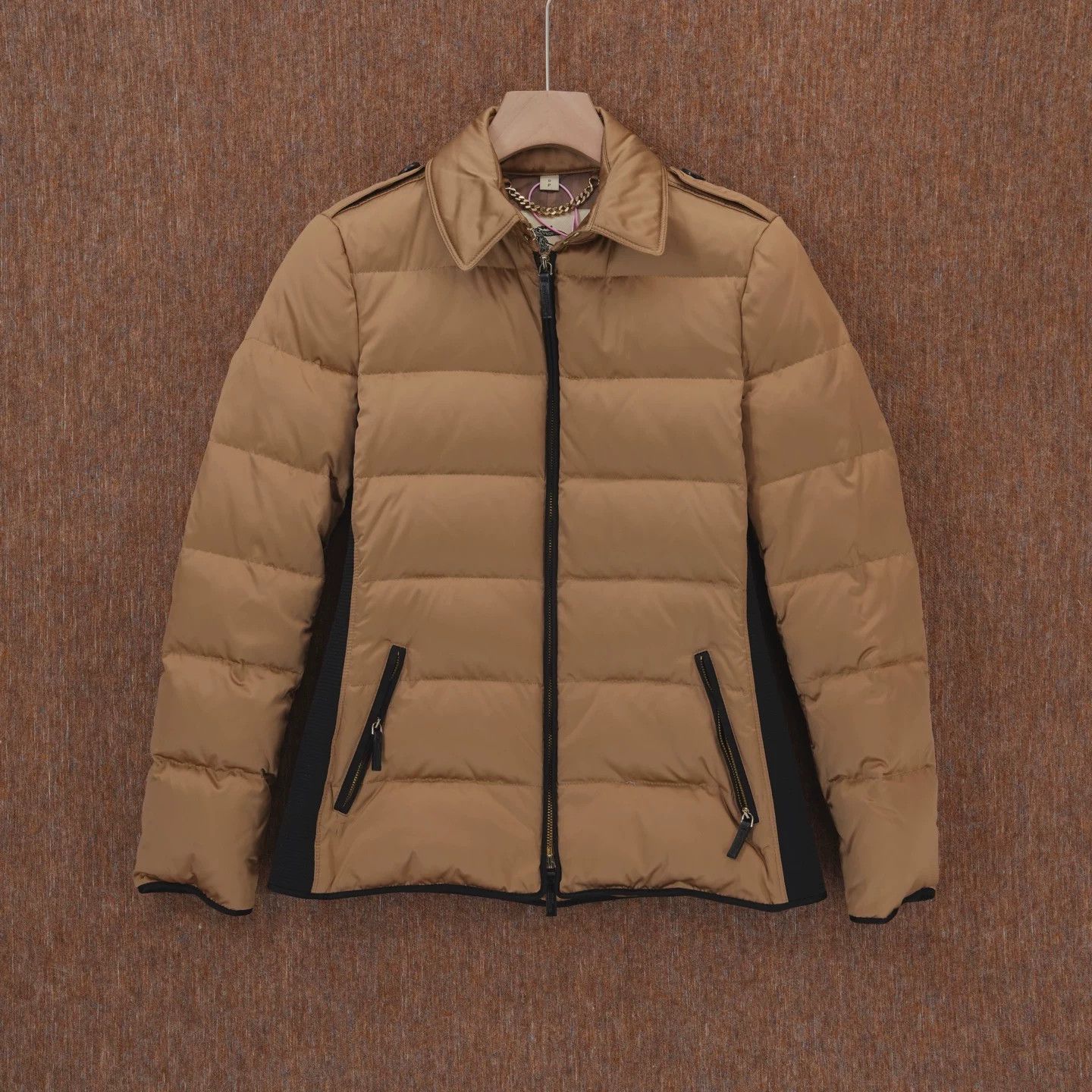 Burberry Burberry Brown Fitted Down Jacket Size S / US 4 / IT 40 - 1 Thumbnail