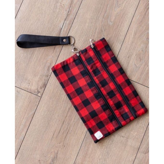 Other Buffalo Plaid Zipper Wristlet Clutch Bag With Double Compart Size ONE SIZE - 1 Preview