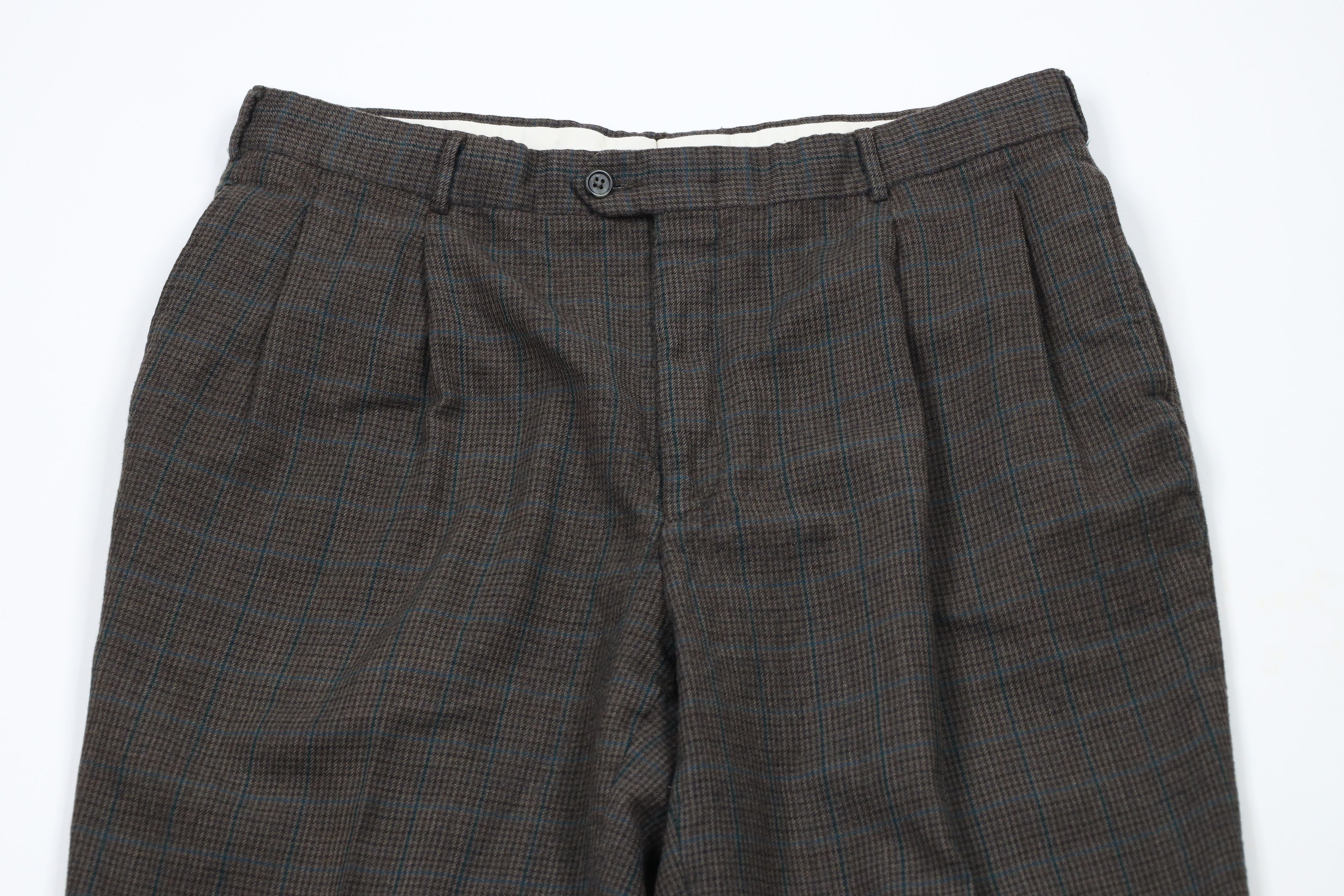 Vintage Vintage 90s Streetwear Tweed Houndstooth Plaid Chino Pants Size US 36 / EU 52 - 2 Thumbnail