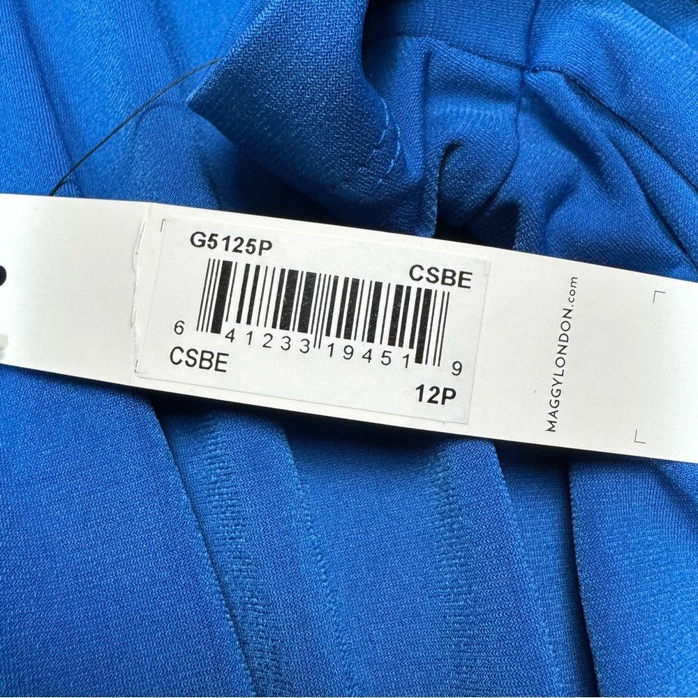 MAGGY LONDON NWT New Maggy London Short Sleeve Draped Front Jersey Blue Size XL / US 12-14 / IT 48-50 - 7 Thumbnail
