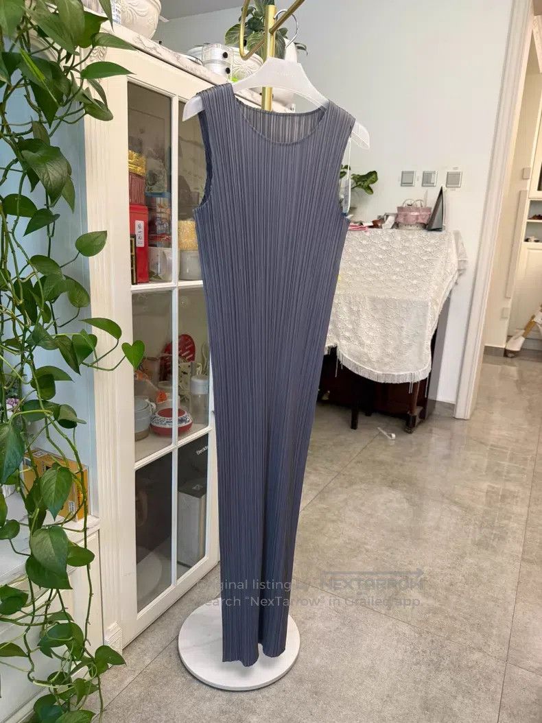 Issey Miyake Issey Miyake Dress Dark Gray Size L / US 10 / IT 46 - 2 Thumbnail