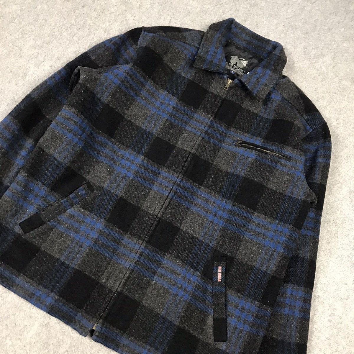 Japanese Brand × Vintage BIG BROS WOOL ZIPPER FLANNEL DESIGN JACKET Size US L / EU 52-54 / 3 - 5 Thumbnail