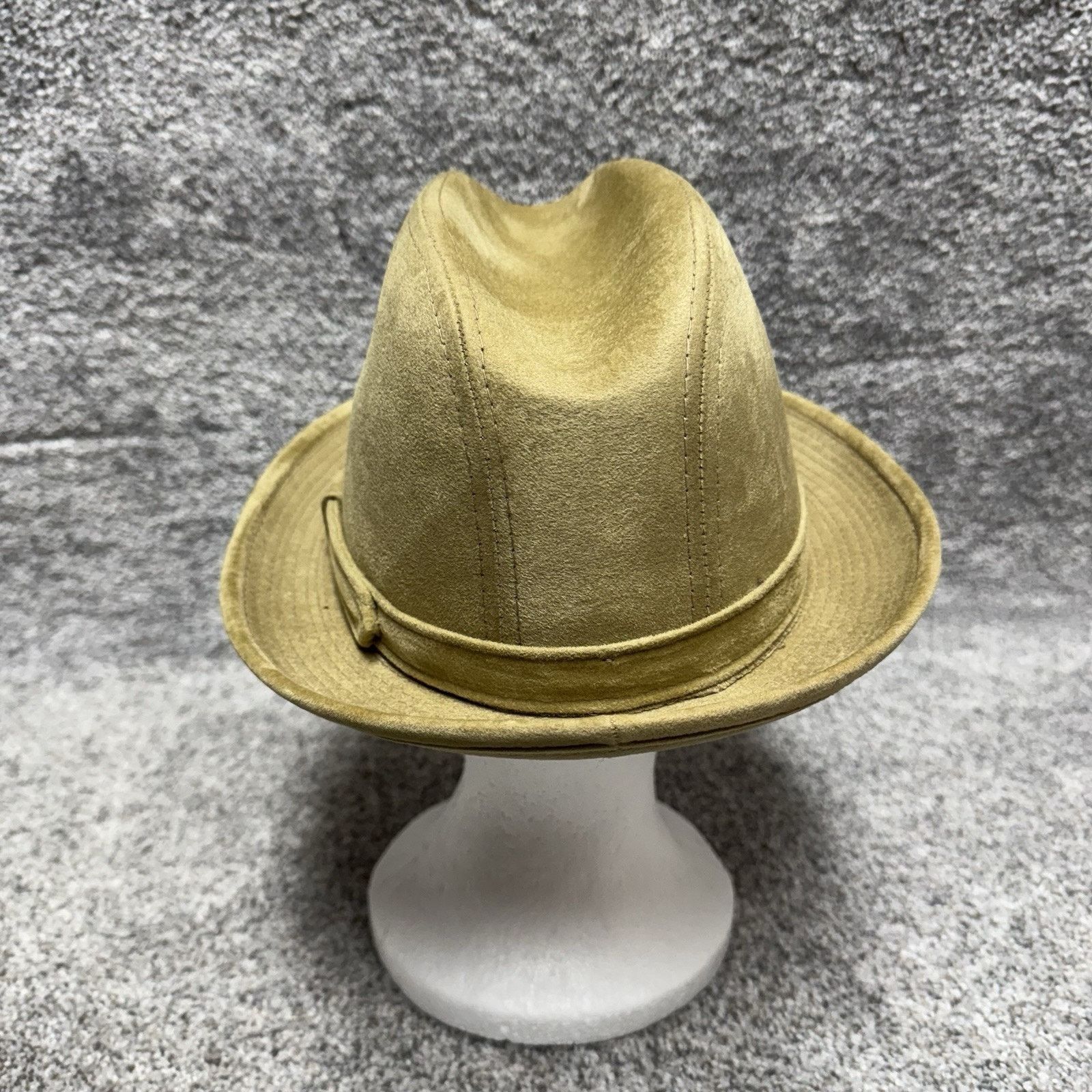 Vintage 70s Beacon Hill Fedora Hat Mens M Suede Velour