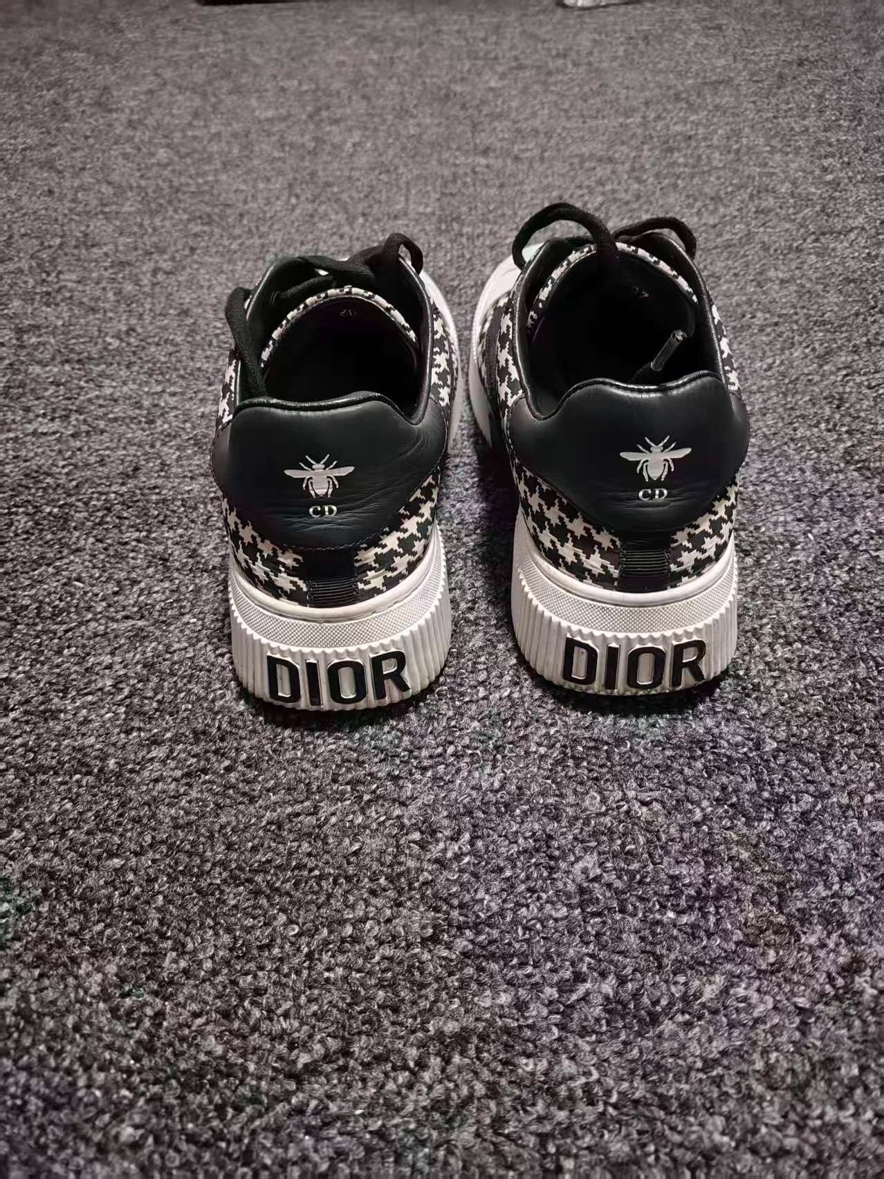 Dior DIOR D-Smash Houndstooth Lace-Up Sneakers K13 Size US 7 / IT 37 - 5 Thumbnail