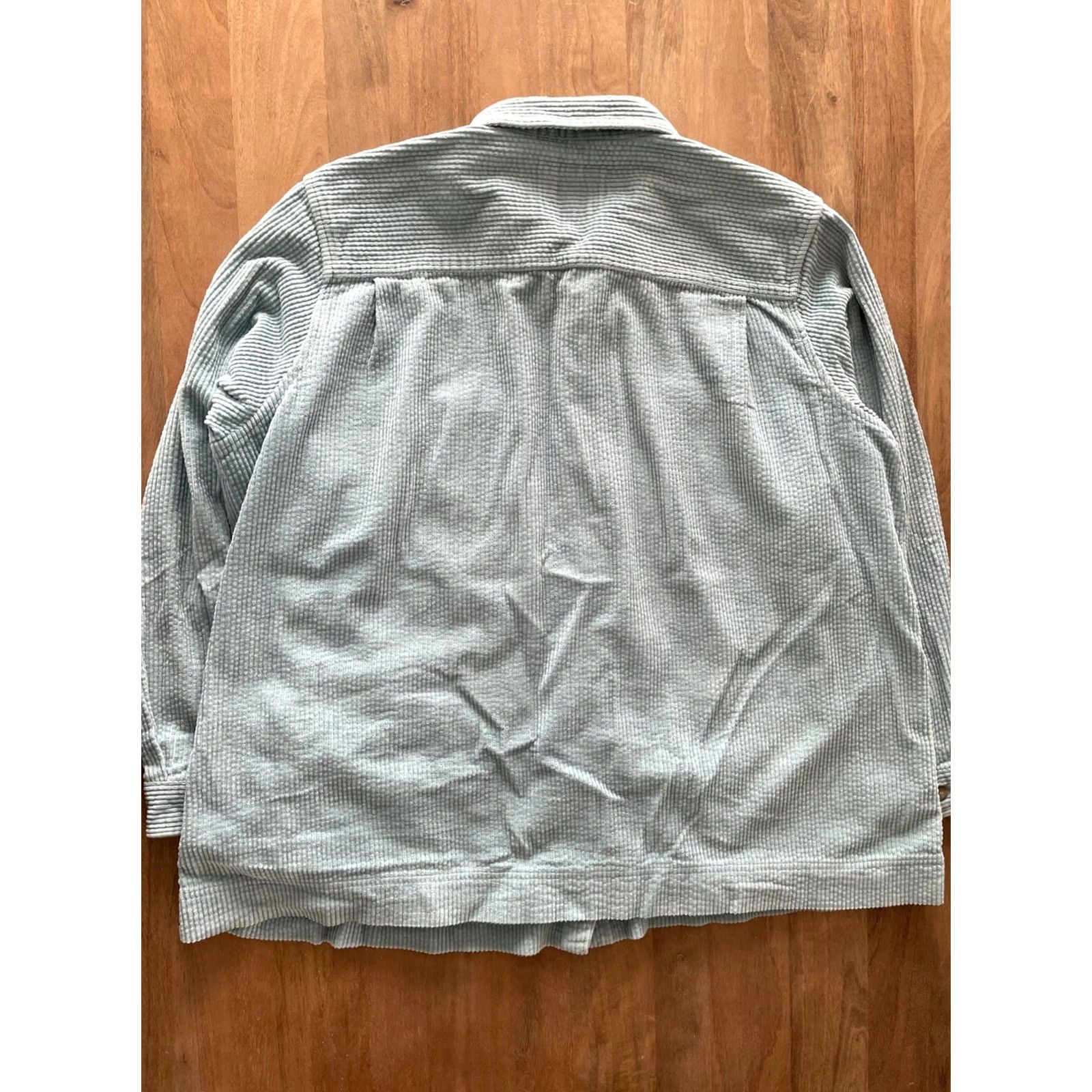 Vintage LL Bean Corduroy Jacket Women 3X Plus Blue Button Front Shacket Overshirt Pocket Vintage No Size XXL / US 16-18 / IT 52-54 - 2 Thumbnail