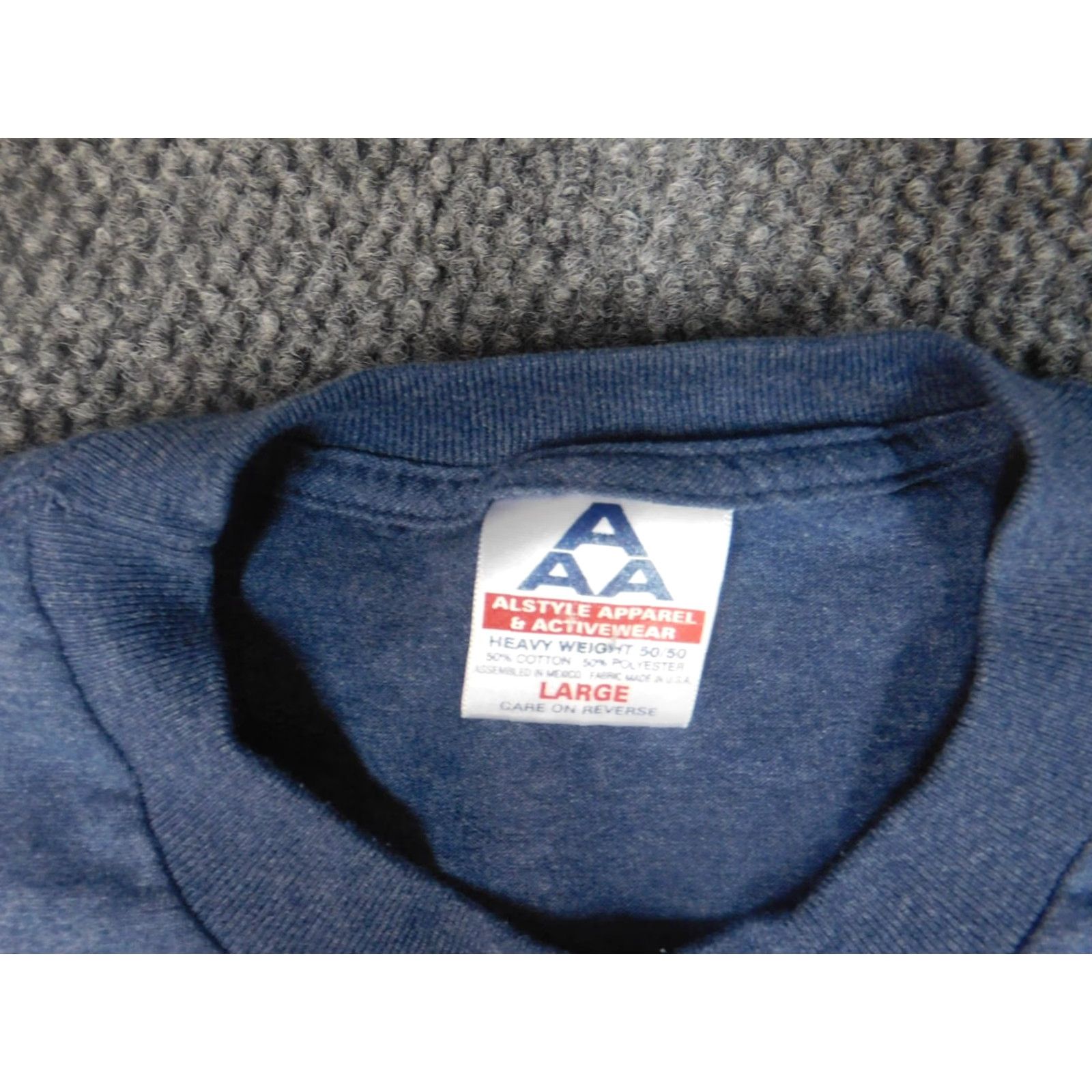 destin Destin Florida Alstyle Mens T-Shirt Blue Crew Neck Short Sleeve Logo Palm Trees L Blue 90s Florida Theme Boys Size US L / EU 52-54 / 3 - 6 Thumbnail