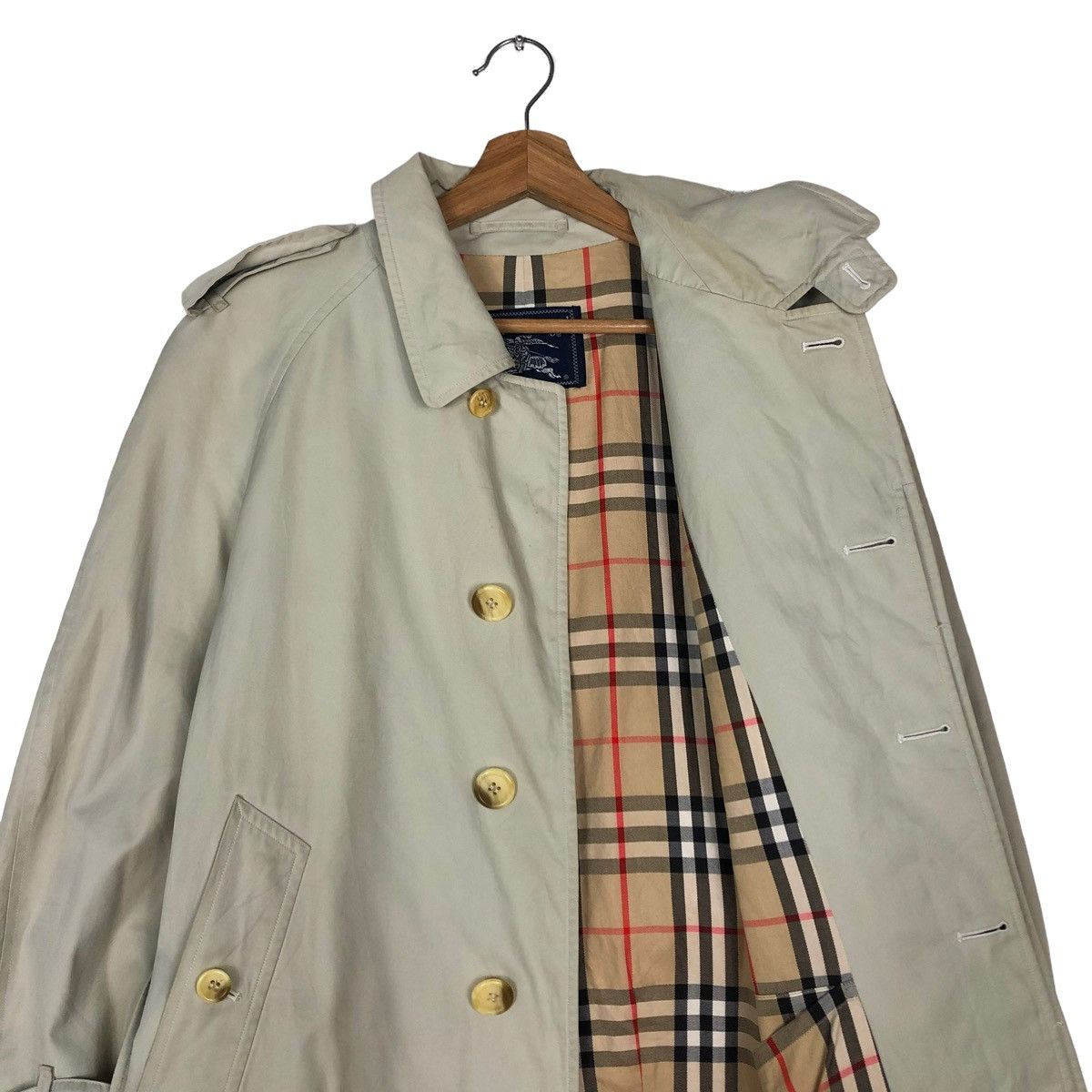 Burberry 🔥Vintage Trench Coats Burberrys Nova Check Lining Size US M / EU 48-50 / 2 - 2 Thumbnail