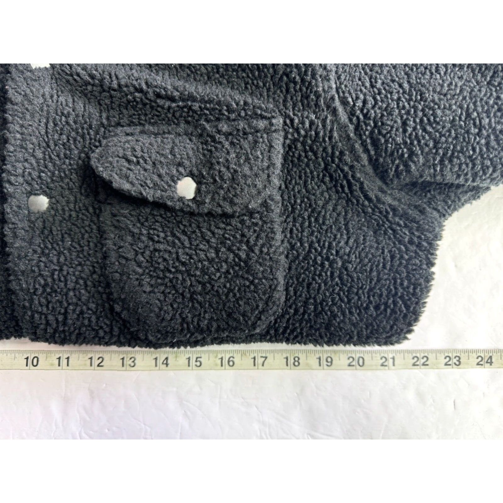 Express EXPRESS Black Flannel Jacket Mens S Snap Up Winter Faux Fur Lining Regular Everyday Vibrant Solid - Express Size US S / EU 44-46 / 1 - 6 Thumbnail