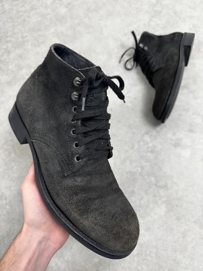 Dsquared2 Dsquared2 Suede Brut Brown Grey Eroded Leather Boots Size US 8 / EU 41 - 1 Thumbnail