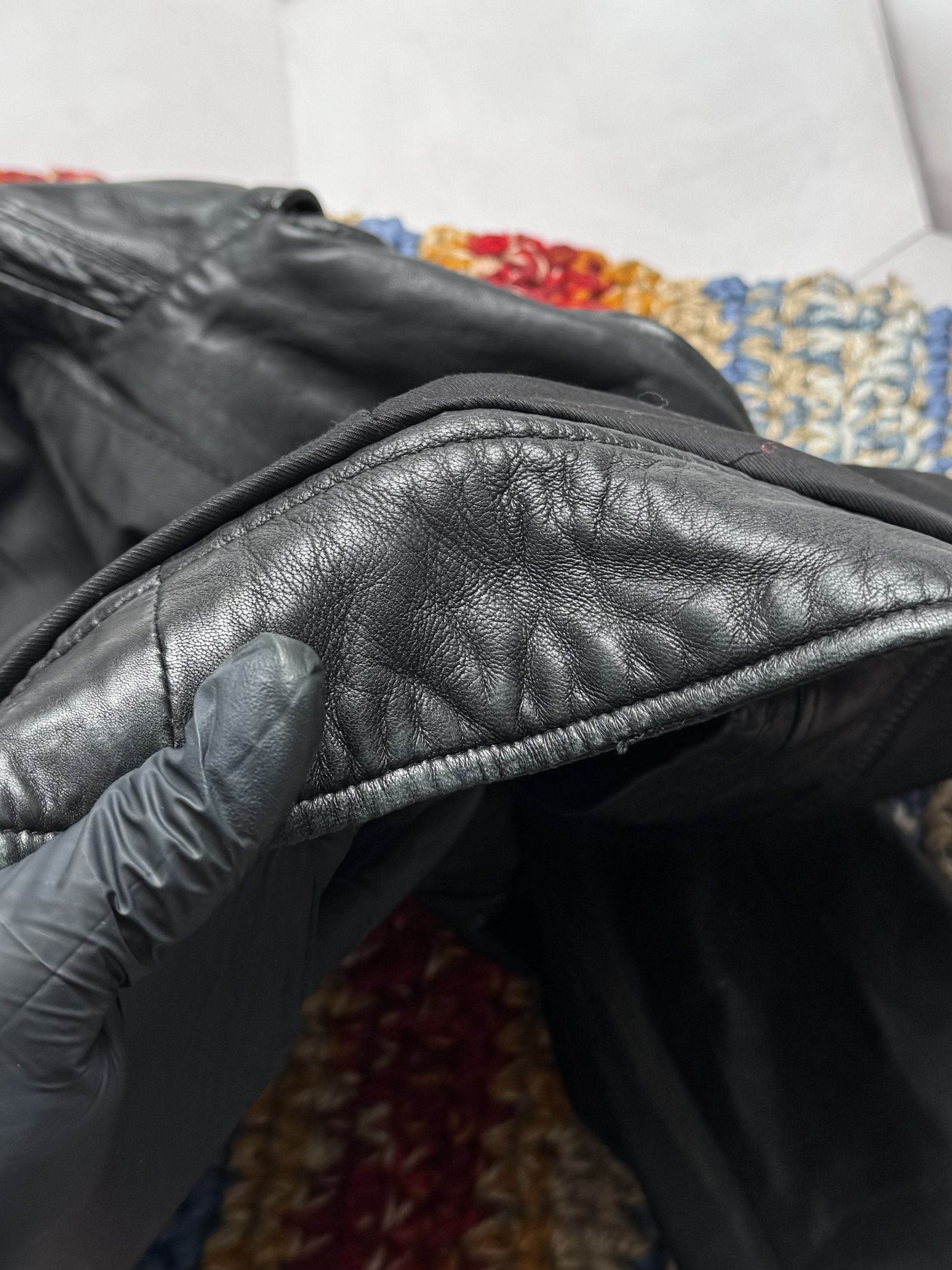Vintage Vintage Cropped Leather Jacket Size XS / US 0-2 / IT 36-38 - 7 Thumbnail