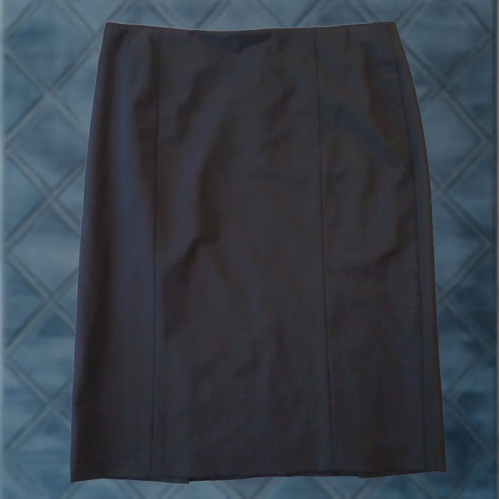 Theory Theory Skirt Women Size 12 Black Midi Pencil Double Slit Lined Wool Blend Size 34" / US 12 / IT 48 - 1 Thumbnail