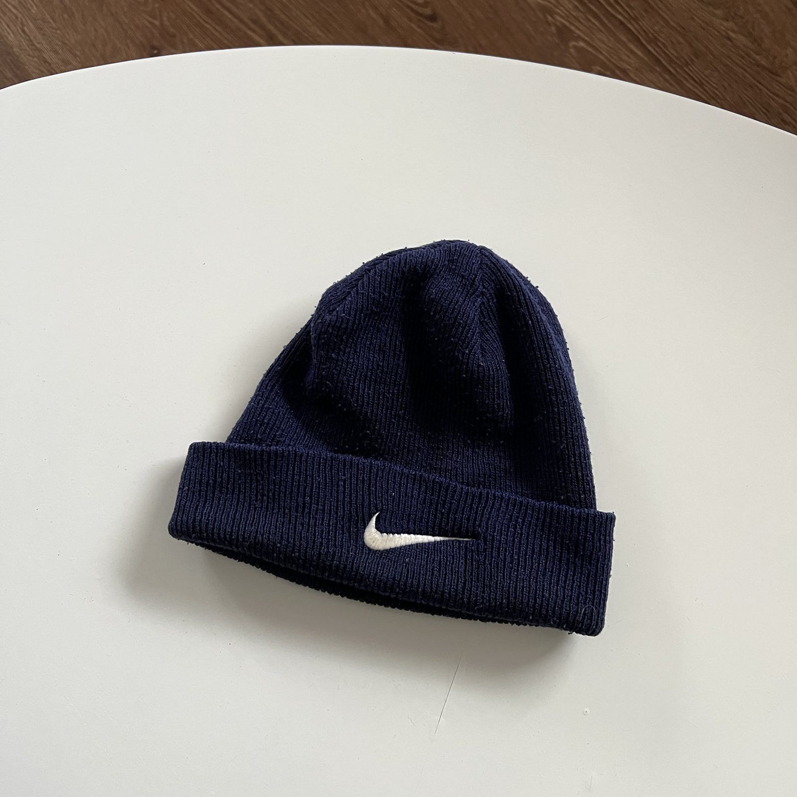 Nike × Vintage Nike Vintage Beanie Hat Embroidered Logo Swoosh 90s Size ONE SIZE - 1 Thumbnail