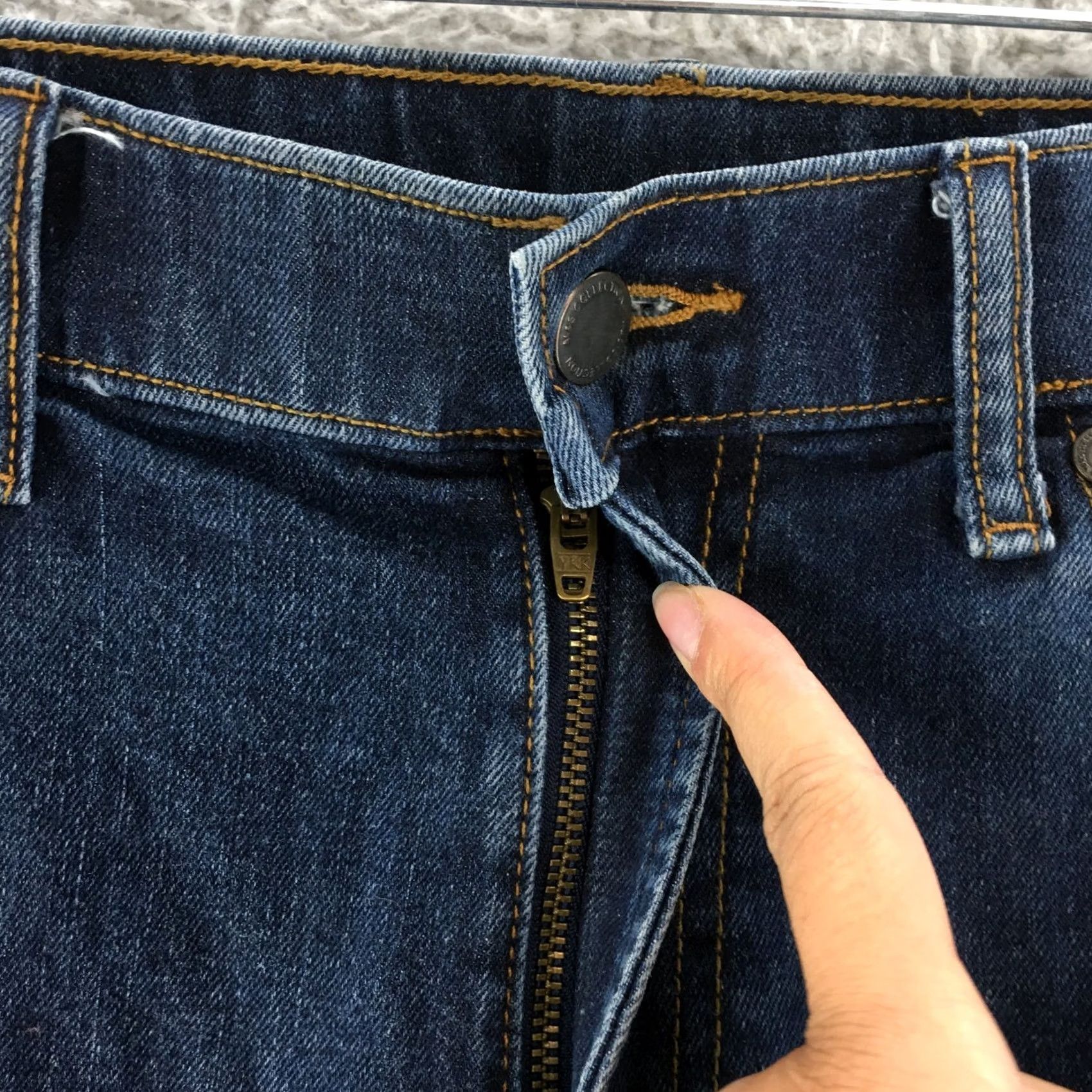 Vintage M&S Collection Jeans Mens Regular Straight Leg Blue Medium Wash Denim Zip 34x29 Size US 34 / EU 50 - 4 Thumbnail