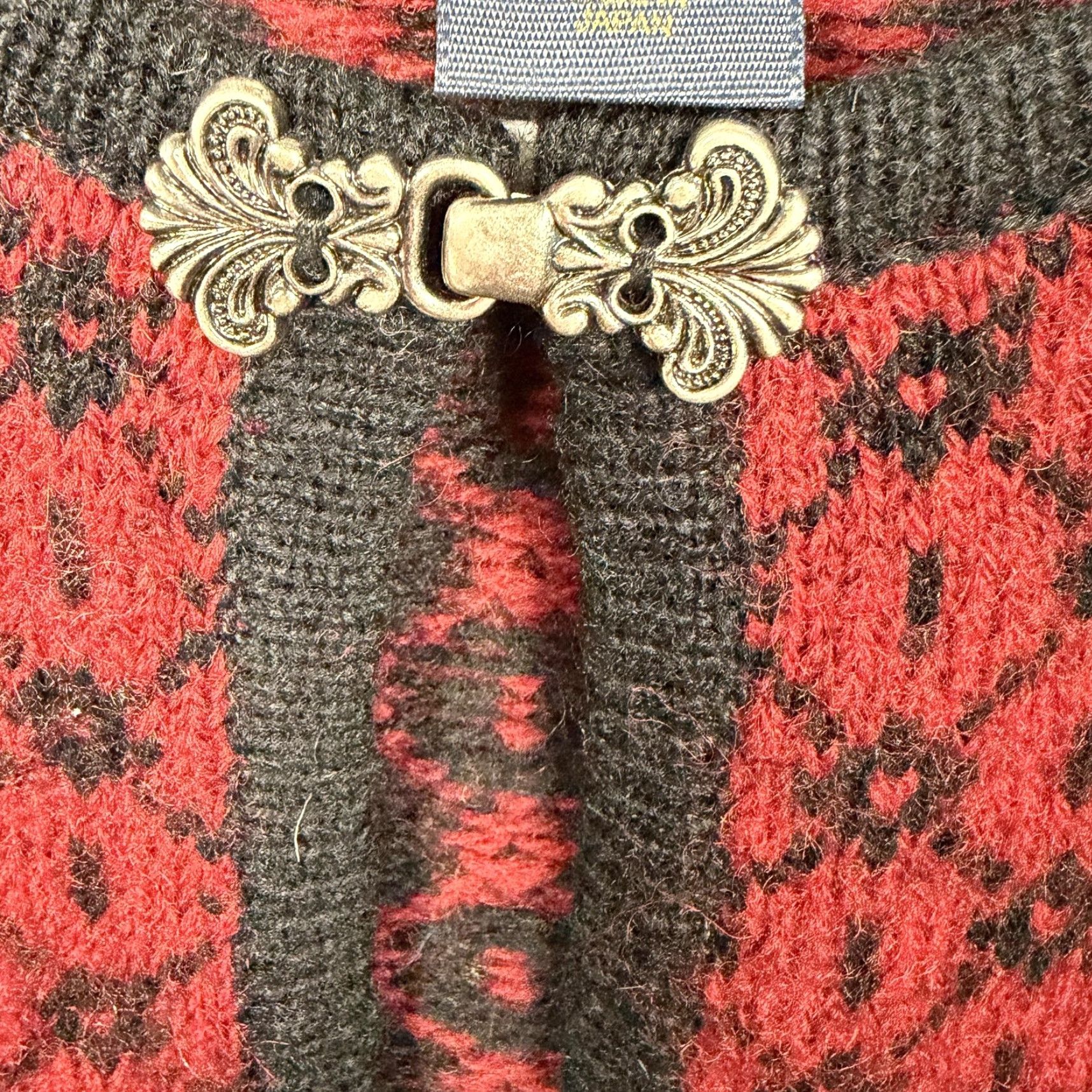 Vintage Vtg 90s Woolrich Cardigan Sweater Womens XL Red Fair Isle Wool Nordic Cabincore Size XL / US 12-14 / IT 48-50 - 6 Thumbnail