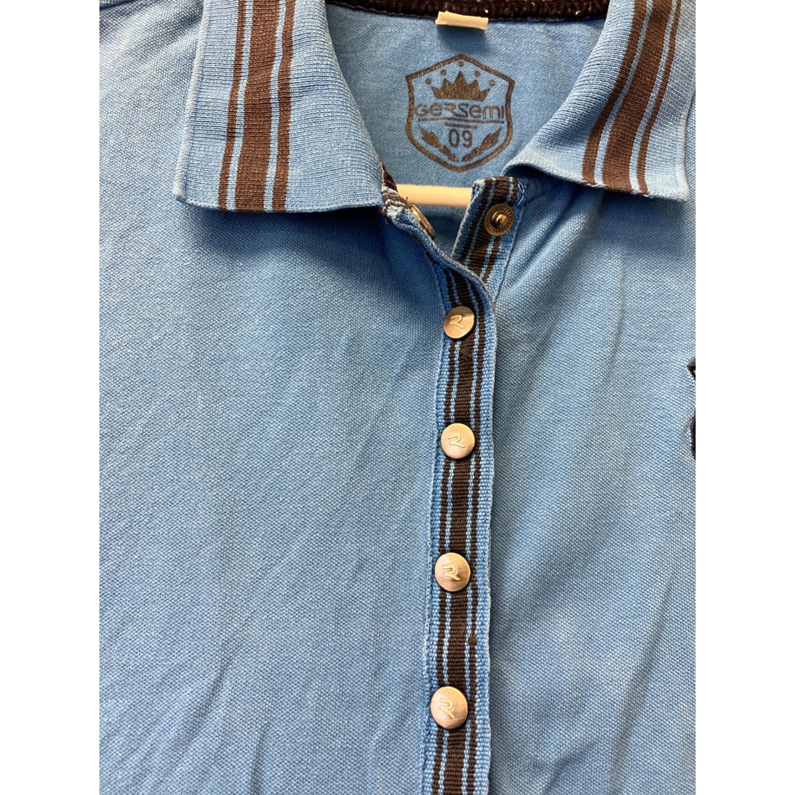 Vintage Gersemi Polo Shirt Women Large Blue Casual Short Sleeve Cotton Classic Preppy Sports Size L / US 10 / IT 46 - 3 Thumbnail