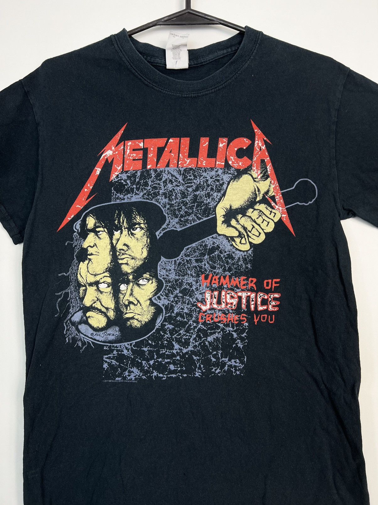 Metallica × Vintage Tshirt Metallica Hammer Of Justice Vintage Size US S / EU 44-46 / 1 - 1 Thumbnail