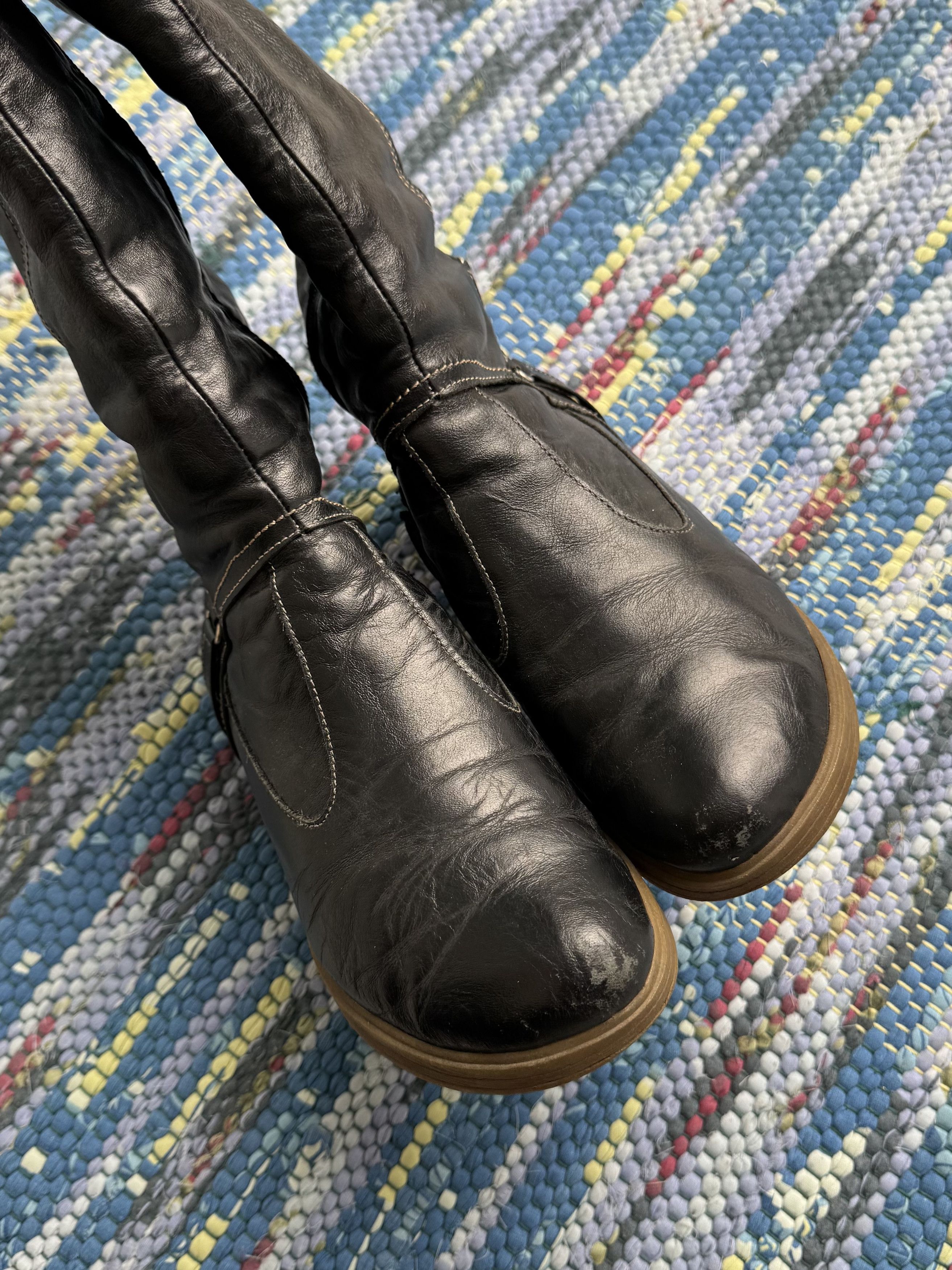 Vintage Vintage Leather Boots With Belt A8D15(V8) Size US 8 / IT 38 - 7 Thumbnail
