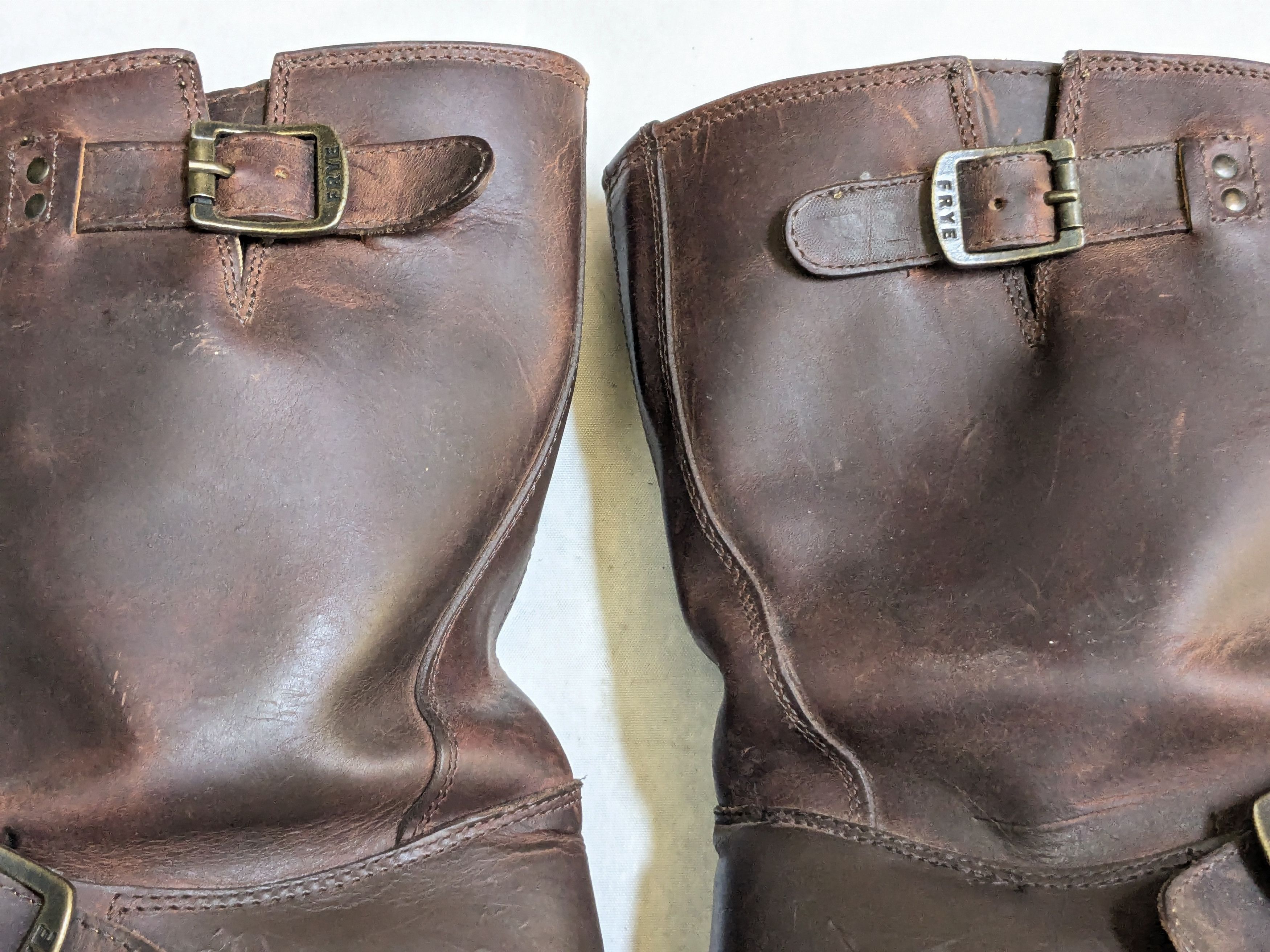 Frye Frye Engineer Boots Brown 13 D Leather Buckle Strap Size US 13 / EU 46 - 13 Thumbnail
