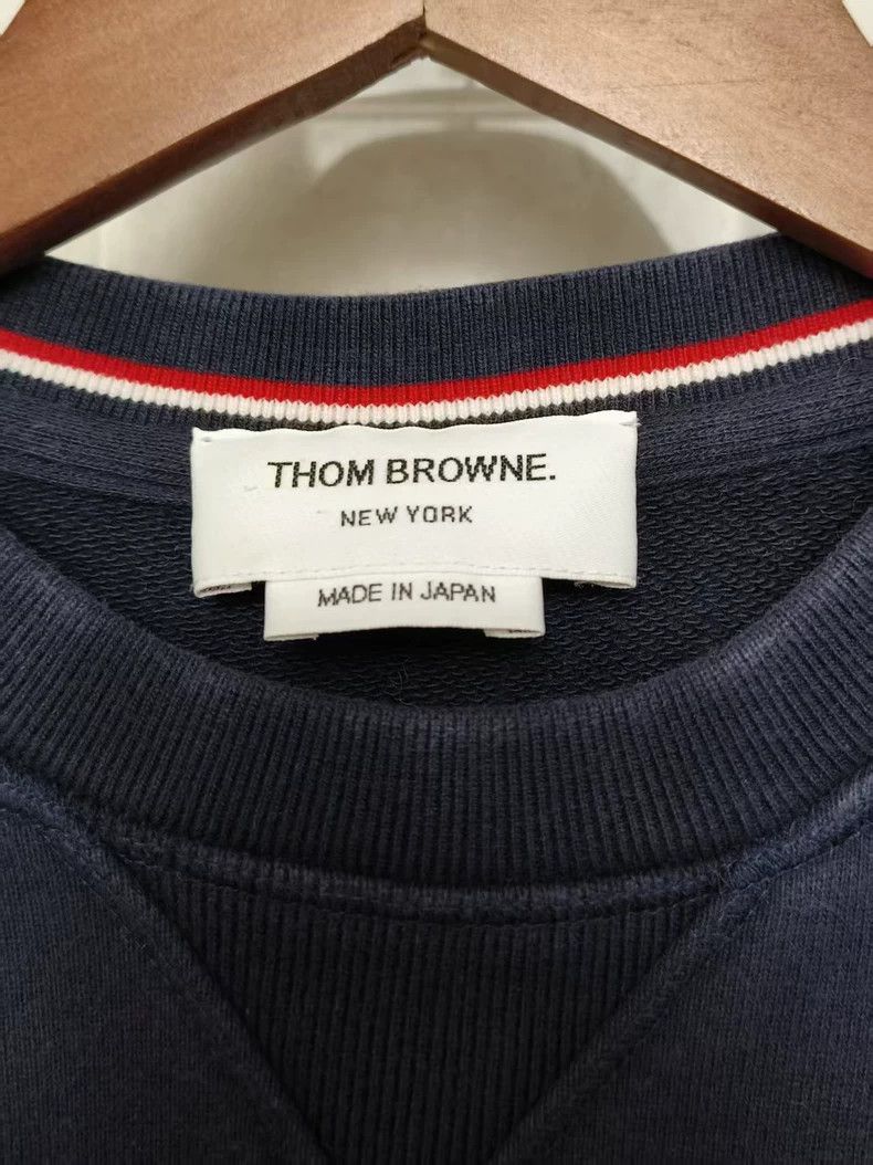 Thom Browne Thom BrowneClassic four-bar dark blue sweatshirt 2503-Next Size US M / EU 48-50 / 2 - 4 Thumbnail