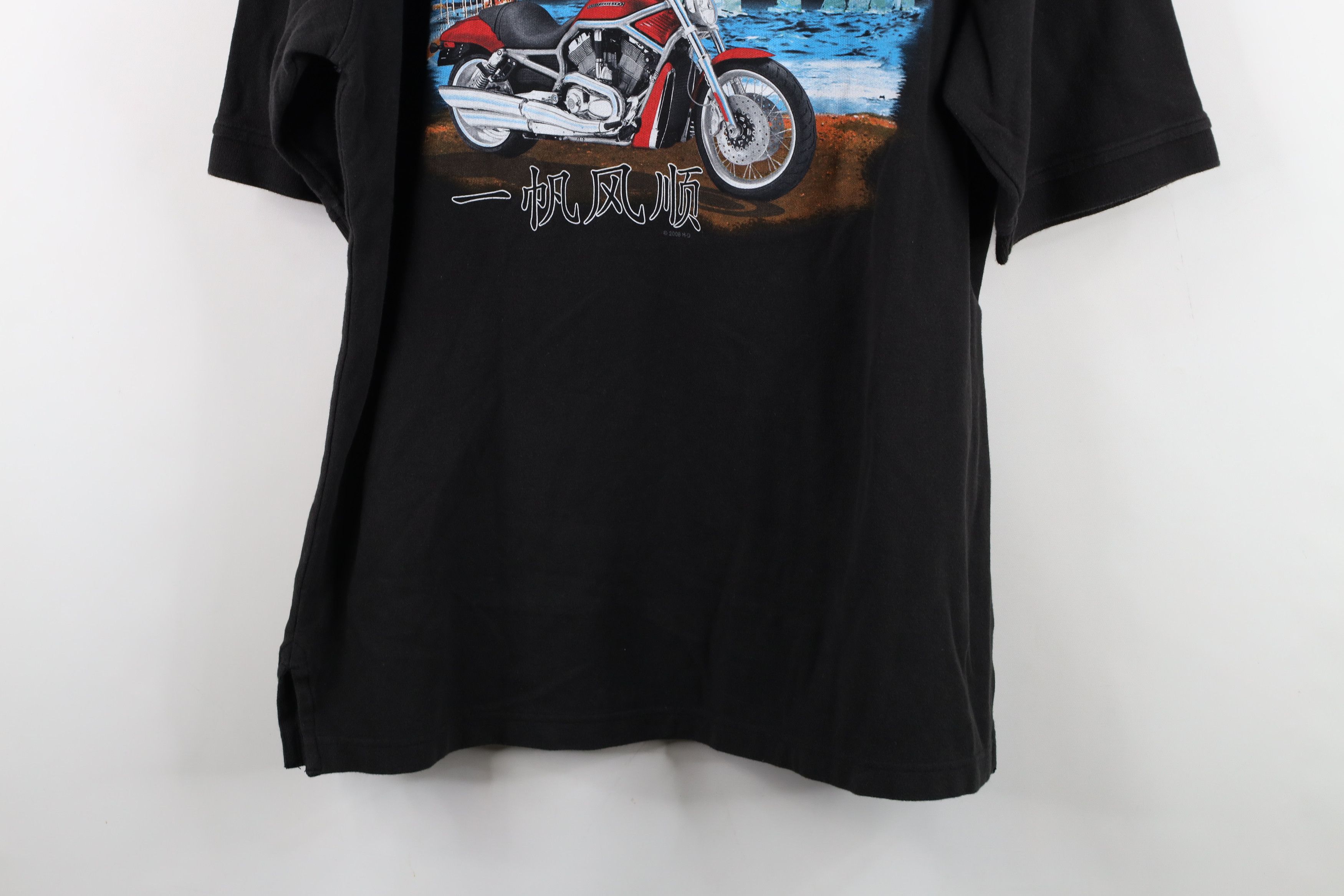 Harley Davidson Vintage Y2K 2008 Harley Davidson Spell Beijing China Polo Size US L / EU 52-54 / 3 - 13 Thumbnail