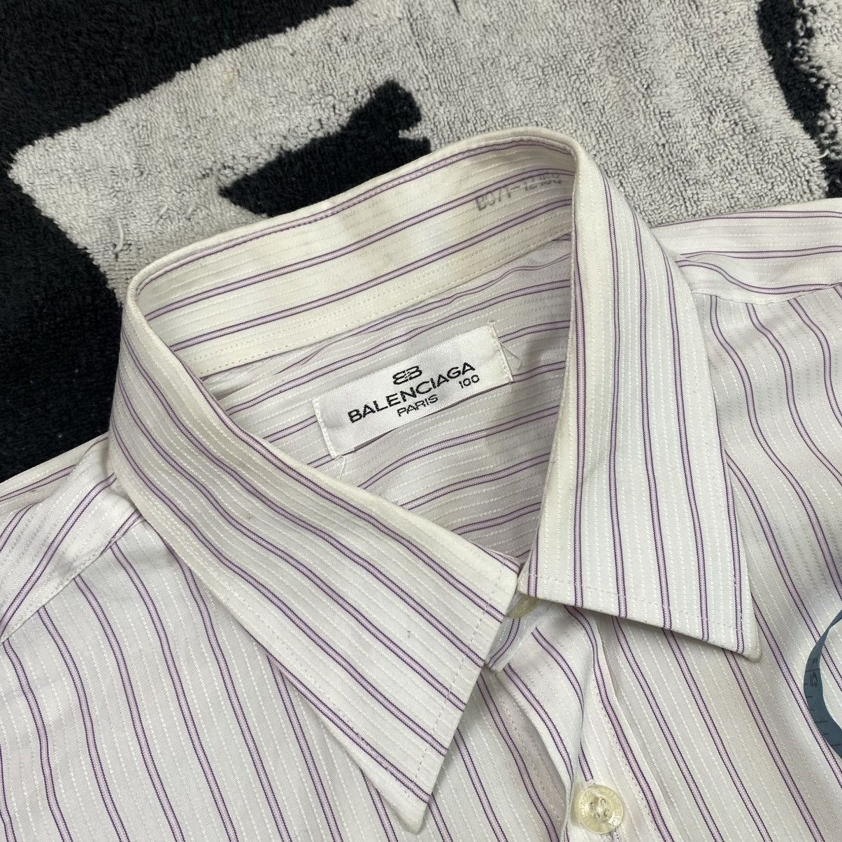 Balenciaga Vintage Balenciaga Striped long sleeve button shirt Size US L / EU 52-54 / 3 - 5 Thumbnail