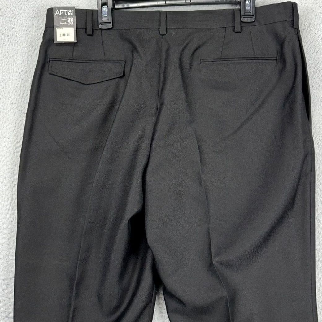 Apt. 9 Apt. 9 Chino Golf Pants Mens 38X30 Black Ice Flat Front Straight Leg Pockets NEW Mens Size US 38 / EU 54 - 3 Thumbnail