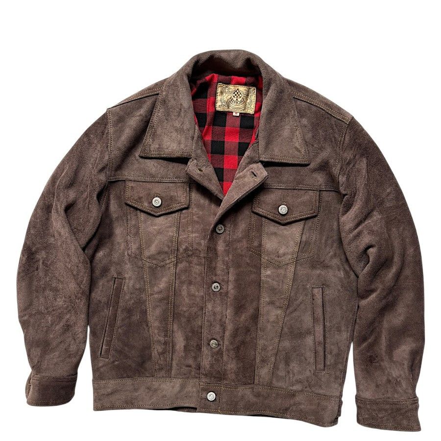 Designer × Genuine Leather Trucker Leather Jacket Size US M / EU 48-50 / 2 - 1 Thumbnail