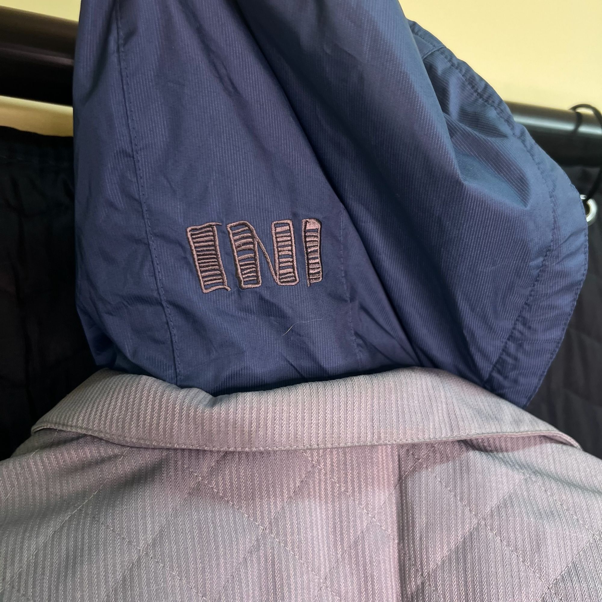 Other Ini Cooperative Blue & Grey Quilted Jacket With Hood & Snap Size US S / EU 44-46 / 1 - 12 Thumbnail