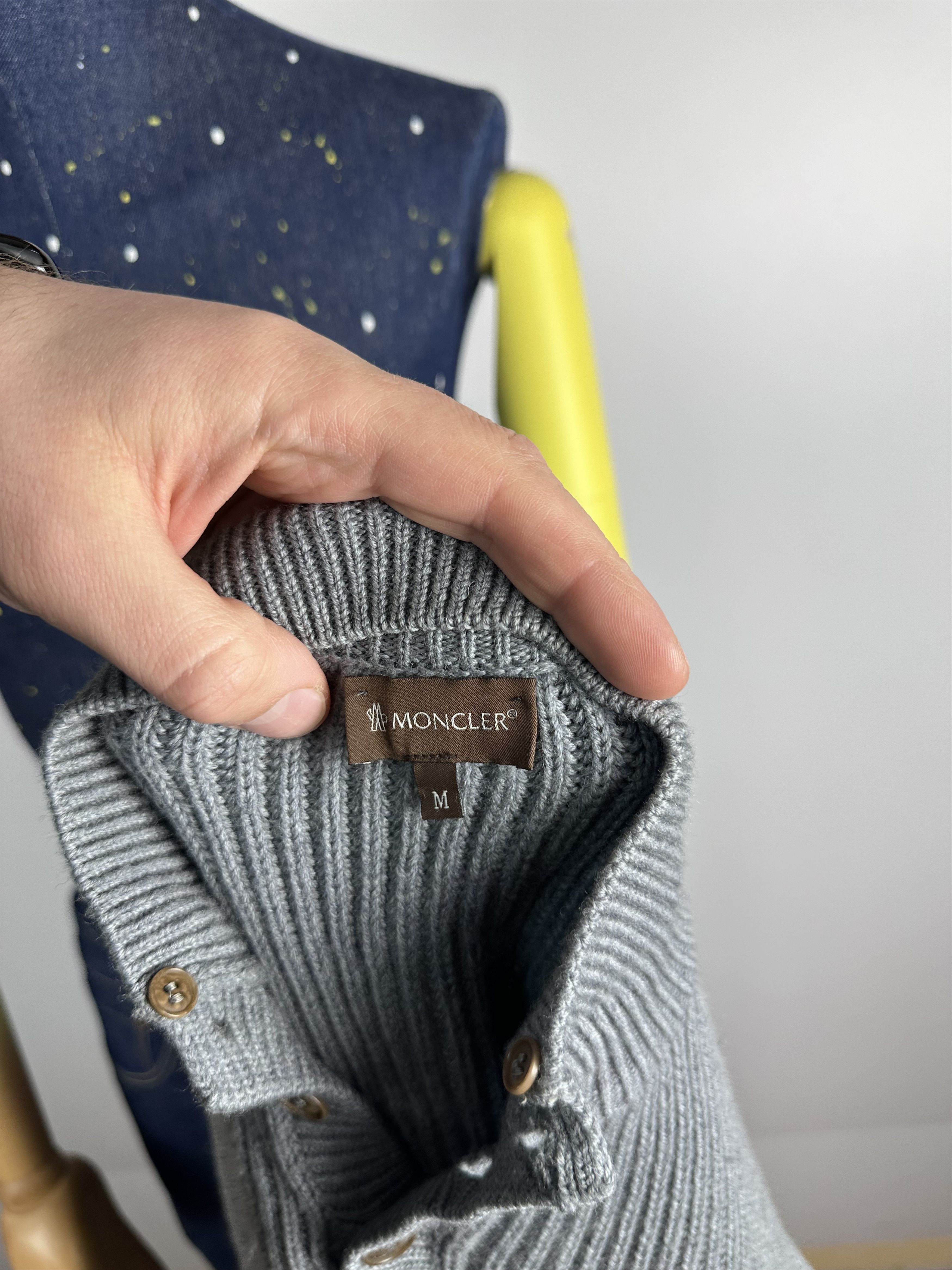 Grailed × Moncler × Vintage Moncler Vintage Wool Knit Sweater Gray High Neck 1\4 Zip M Size US M / EU 48-50 / 2 - 11 Thumbnail